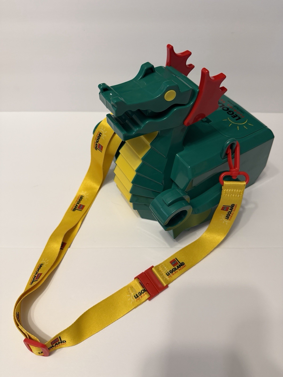 LEGOLAND Florida Resort LEGO Dragon Popcorn Bucket Souvenir w/ Strap Rare