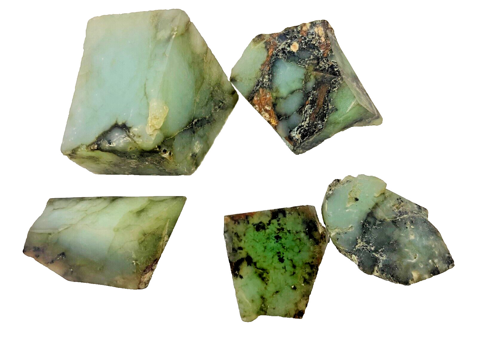 Raw Chrysoprase 100g- Genuine Green Crystal for Heart Chakra Balancing & Healing