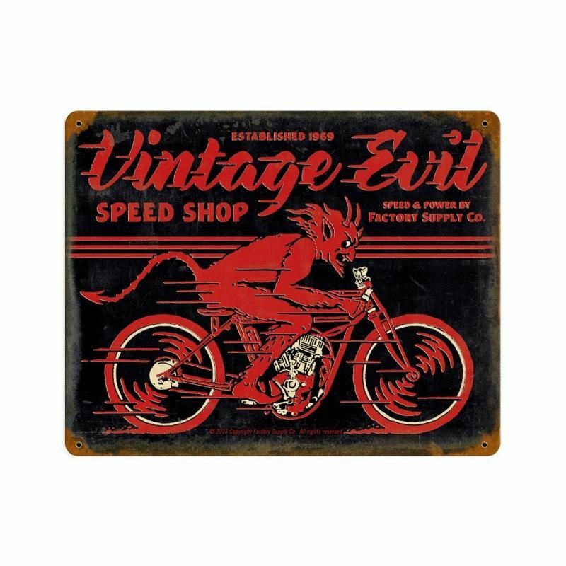 VINTAGE EVIL SPEED SHOP DEVIL ON BICYCLE 15\