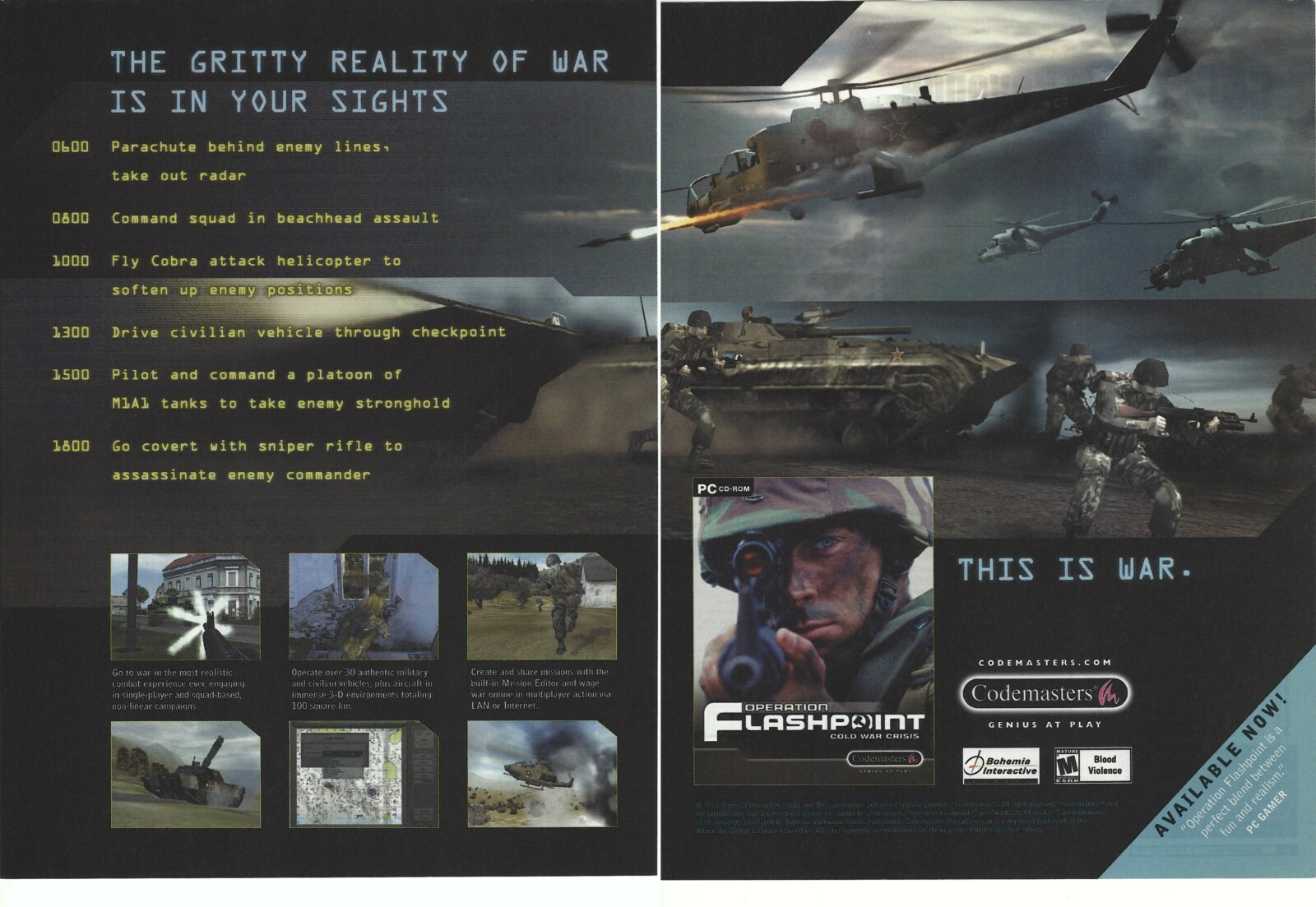 Operation Flashpoint: Cold War Crisis Print Ad/Poster Art PC Small Box