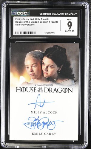 2024 Rittenhouse House Of The Dragon Season 1 Auto Milly Alcock Emily Carey