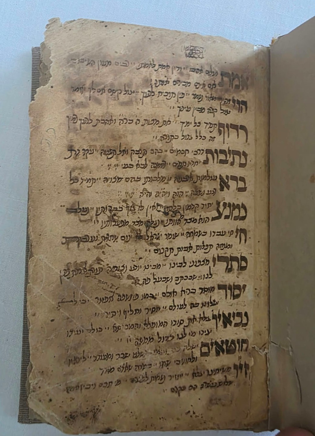 Antique Yemenite Hebrew Manuscript Prayer Book Judaica Yemen 19th Century