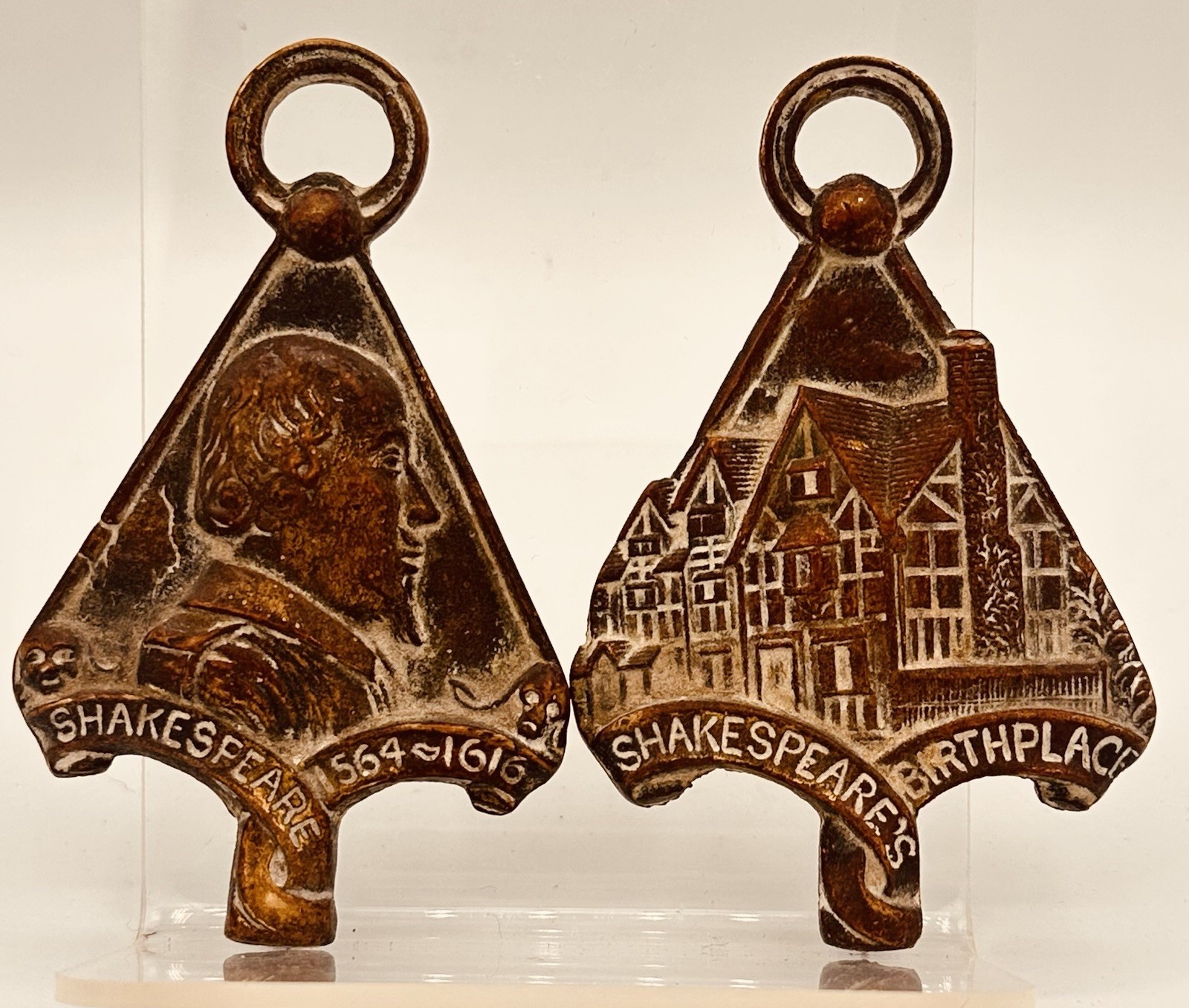 Shakespeare Birthplace Cast Metal Wall Sign Plaques Stratford England Souvenir