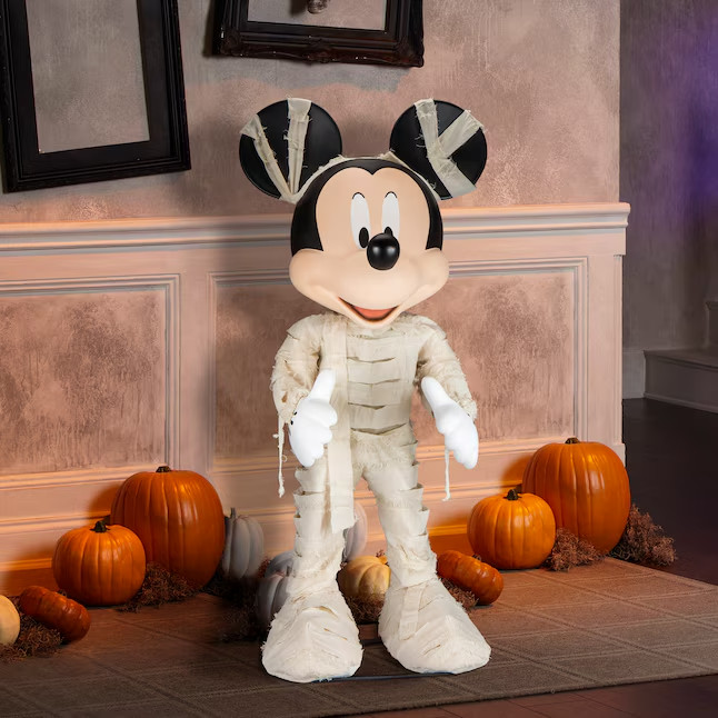 Disney 4 ft Motion Activated Mickey Mouse Mummy Halloween Animatronic