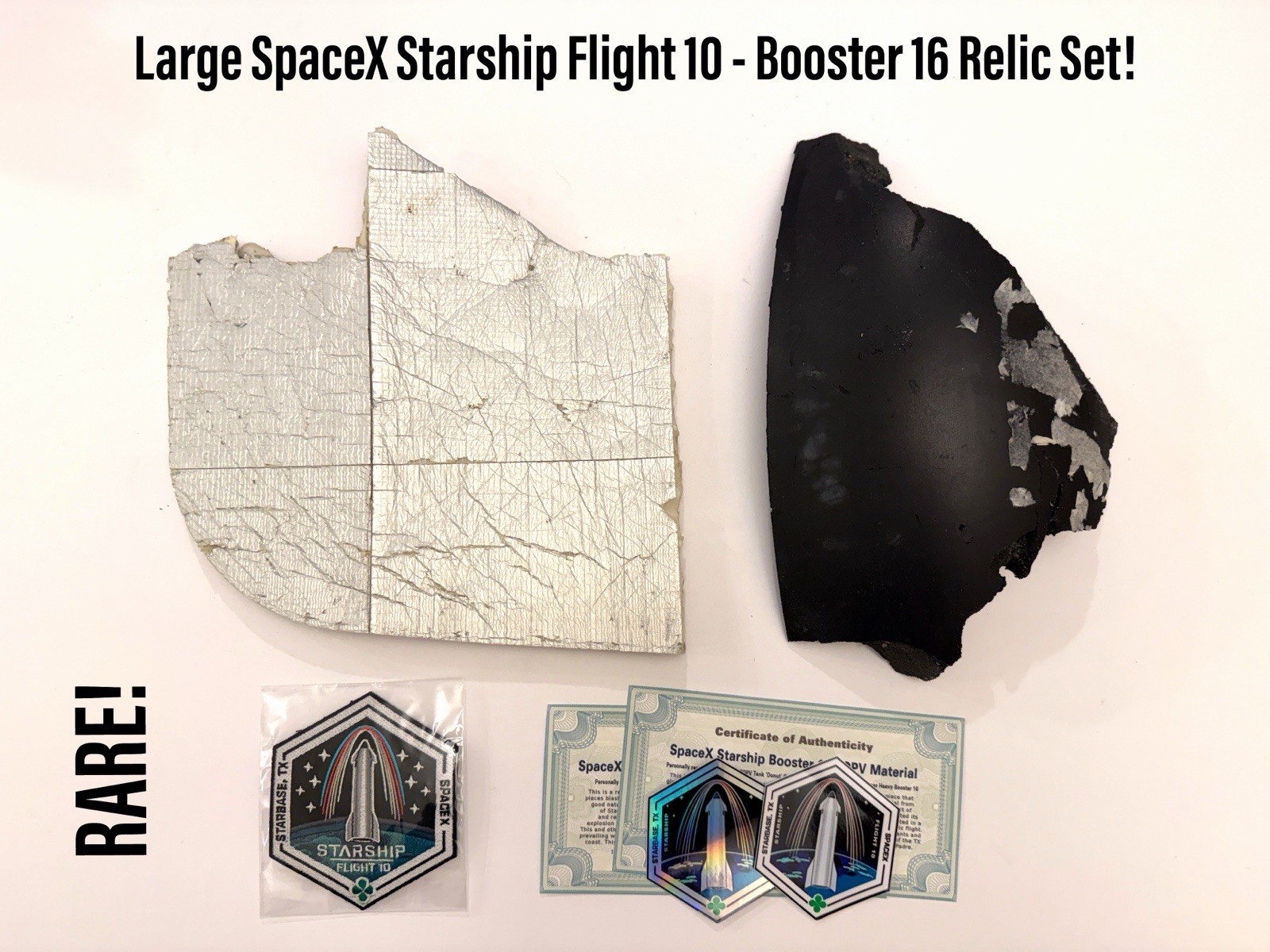 SpaceX Starship Flight 10 Large Dual Recovered Relic Set Historic Booster 16