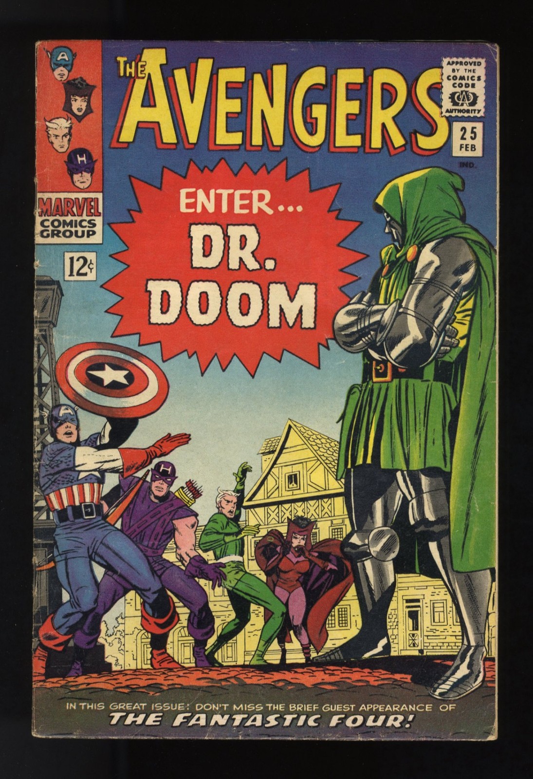 Avengers #25 FN 6.0 Fantastic Four Dr. Doom Appearance Kirby Marvel 1966
