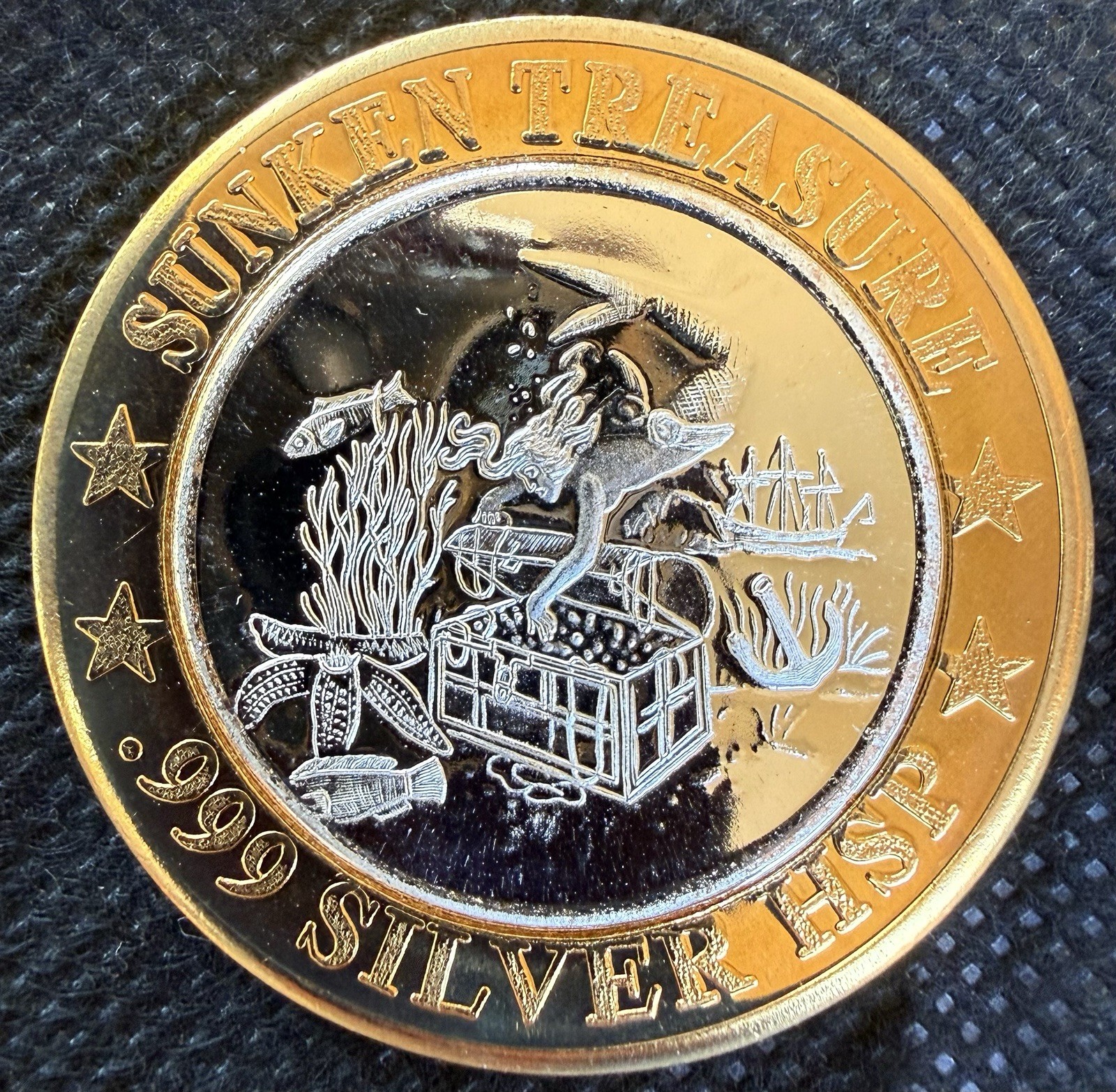 ⭐️NORWEGIAN CRUISE LINE CASINO RARE Limited Edition 999% .6 Oz Pure Silver Strke