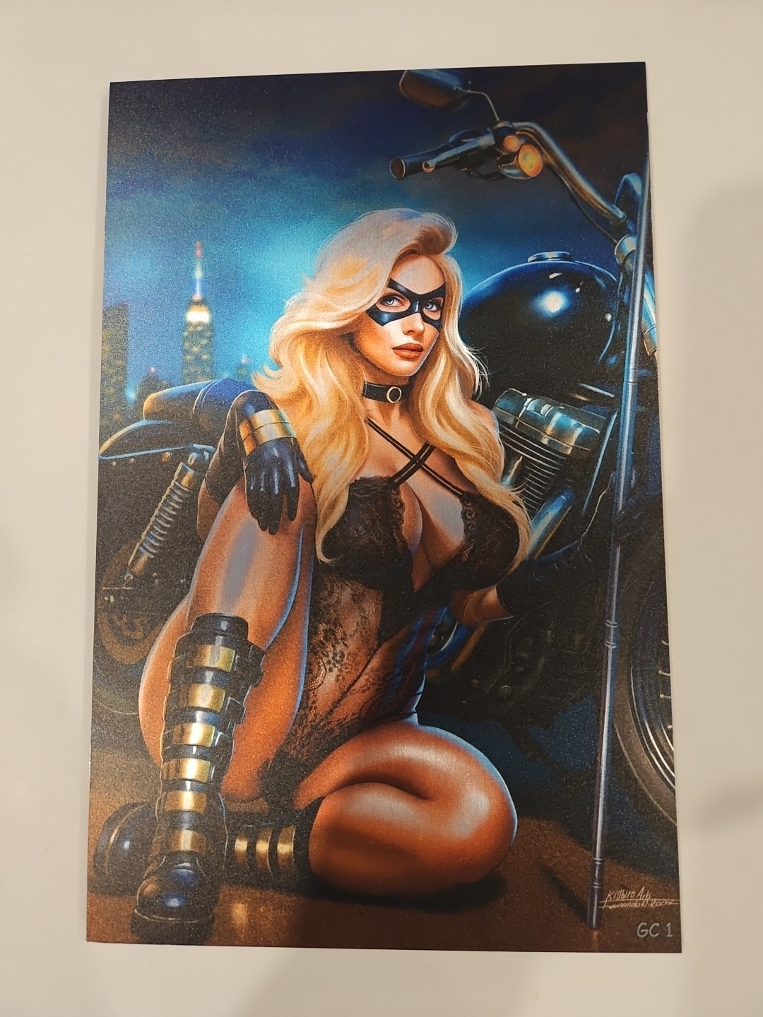 Skyline #6 METAL BLACK CANARY COSPLAY LINGERIE ARTIST PROOF GC1 GEEZER COMICS