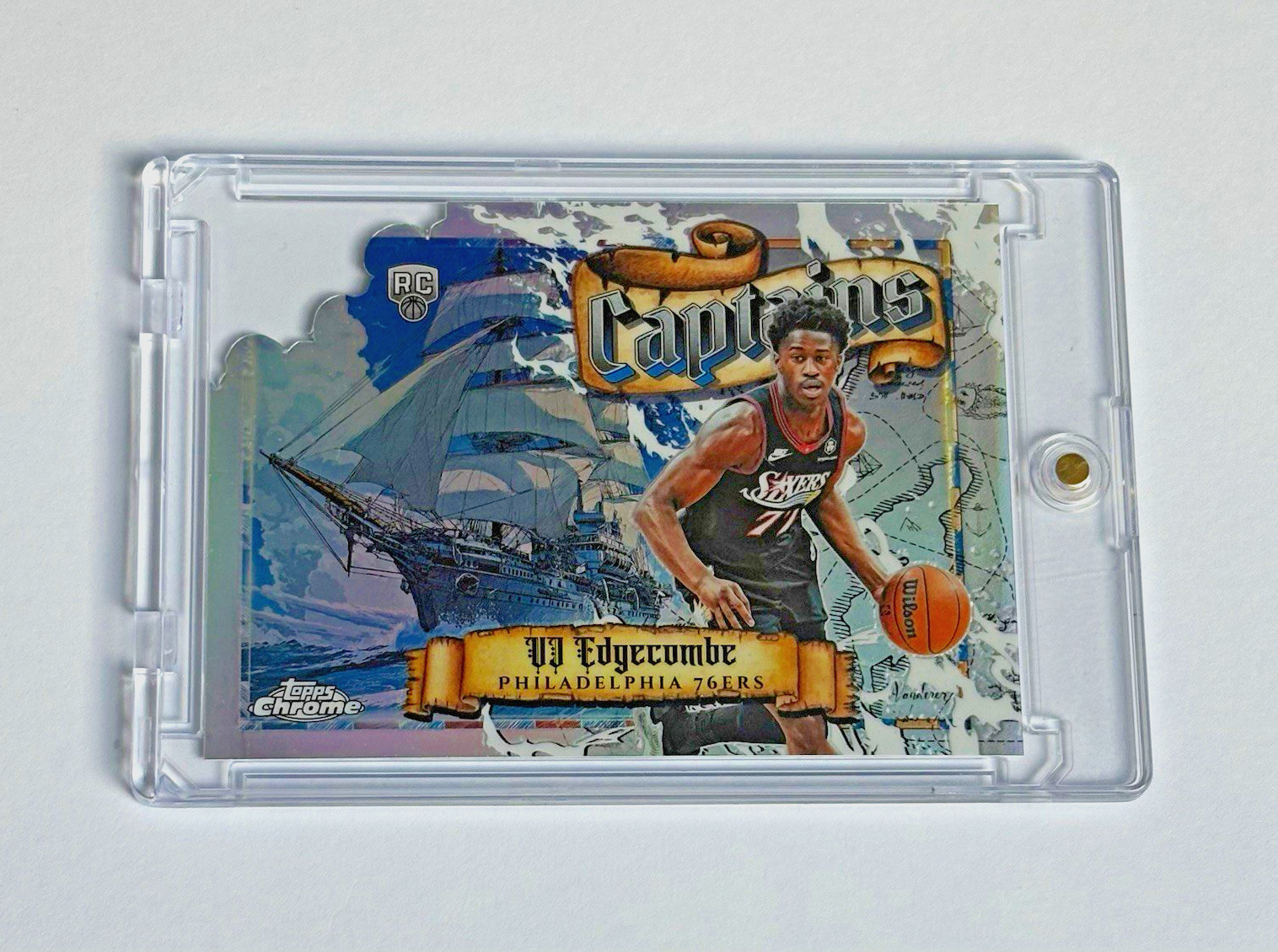 VJ Edgecombe RC - Captains SSP Case Hit - 2026 Topps Chrome Update - 76ers