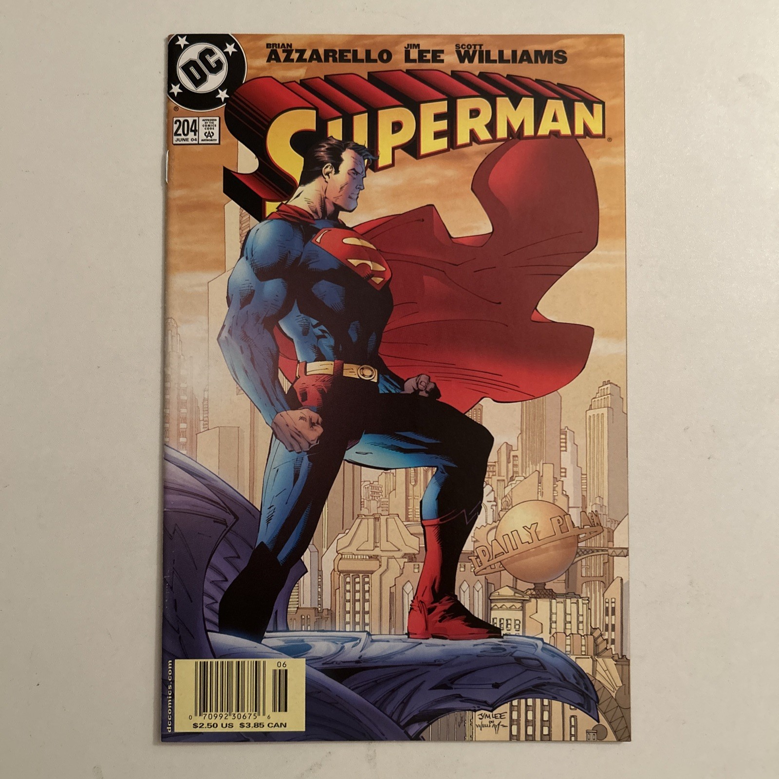 Superman #204 NEWSSTAND VARIANT RARE Jim Lee Cover 2004 HTF HOT SEE PICS