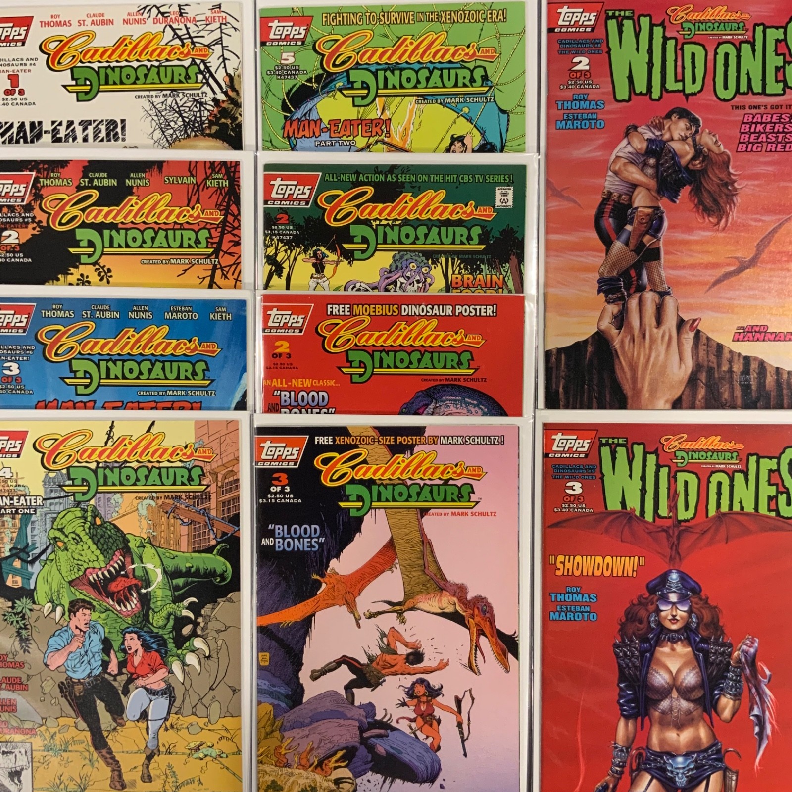 Cadillacs and Dinosaurs Topps Comics Lot of 11 VF 1994-95 read description