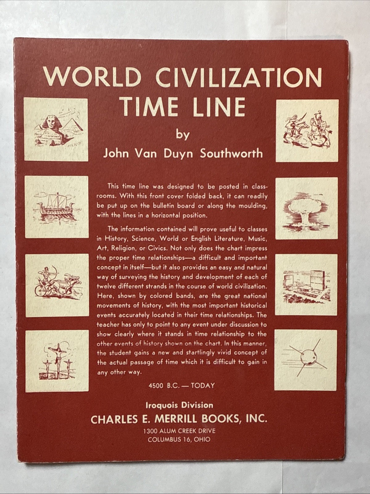 World Civilization Timeline Long Fold Out by John Southworth Merrill Books