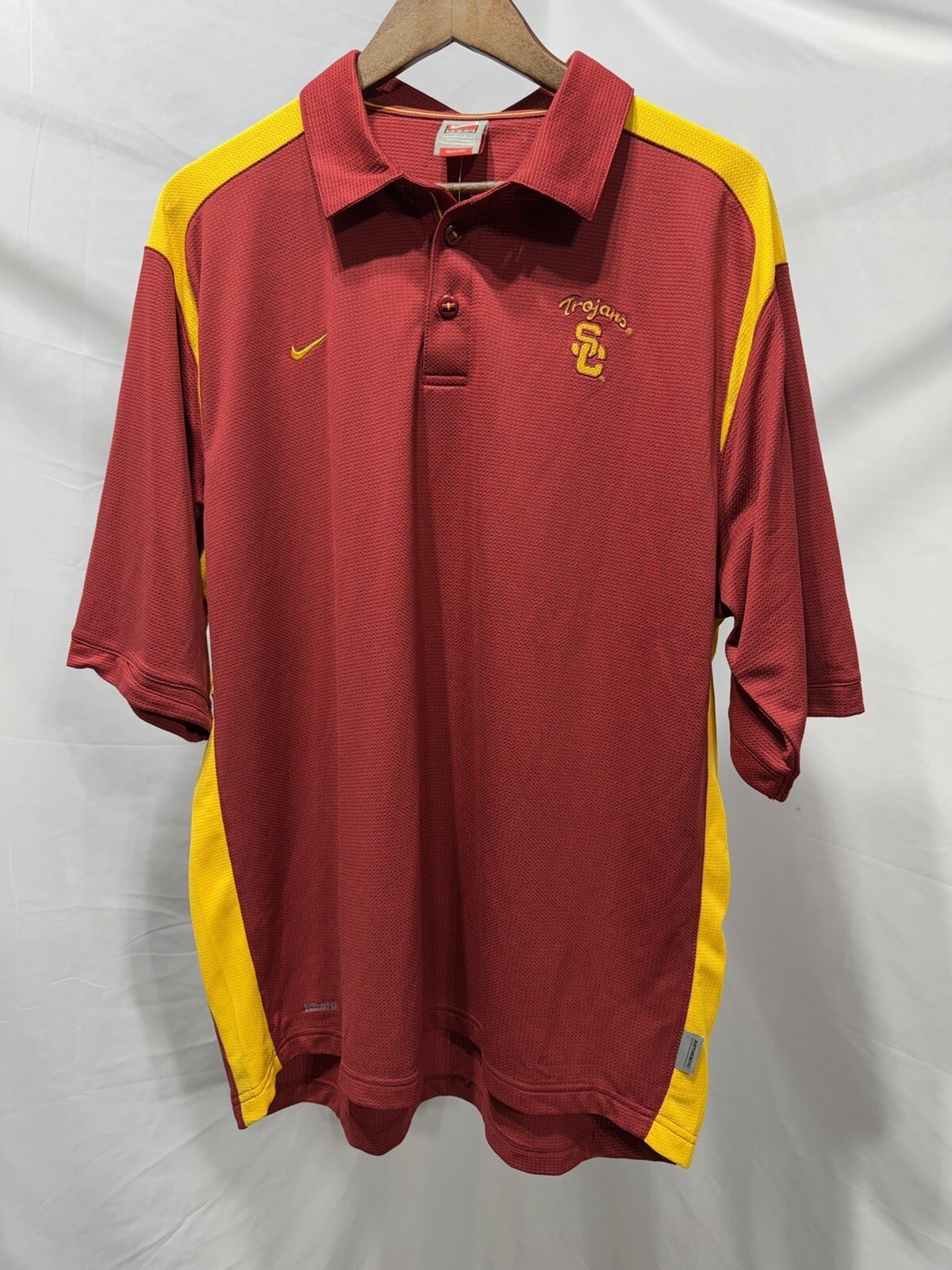 🔴 Vintage 2000s Nike Team USC Trojans Polo Shirt - NWT 🟡