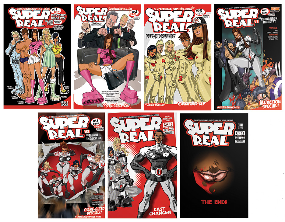 SUPER REAL issue 1-7 full series SET Super Real Graphics / 1 2 3 4 5 6 7