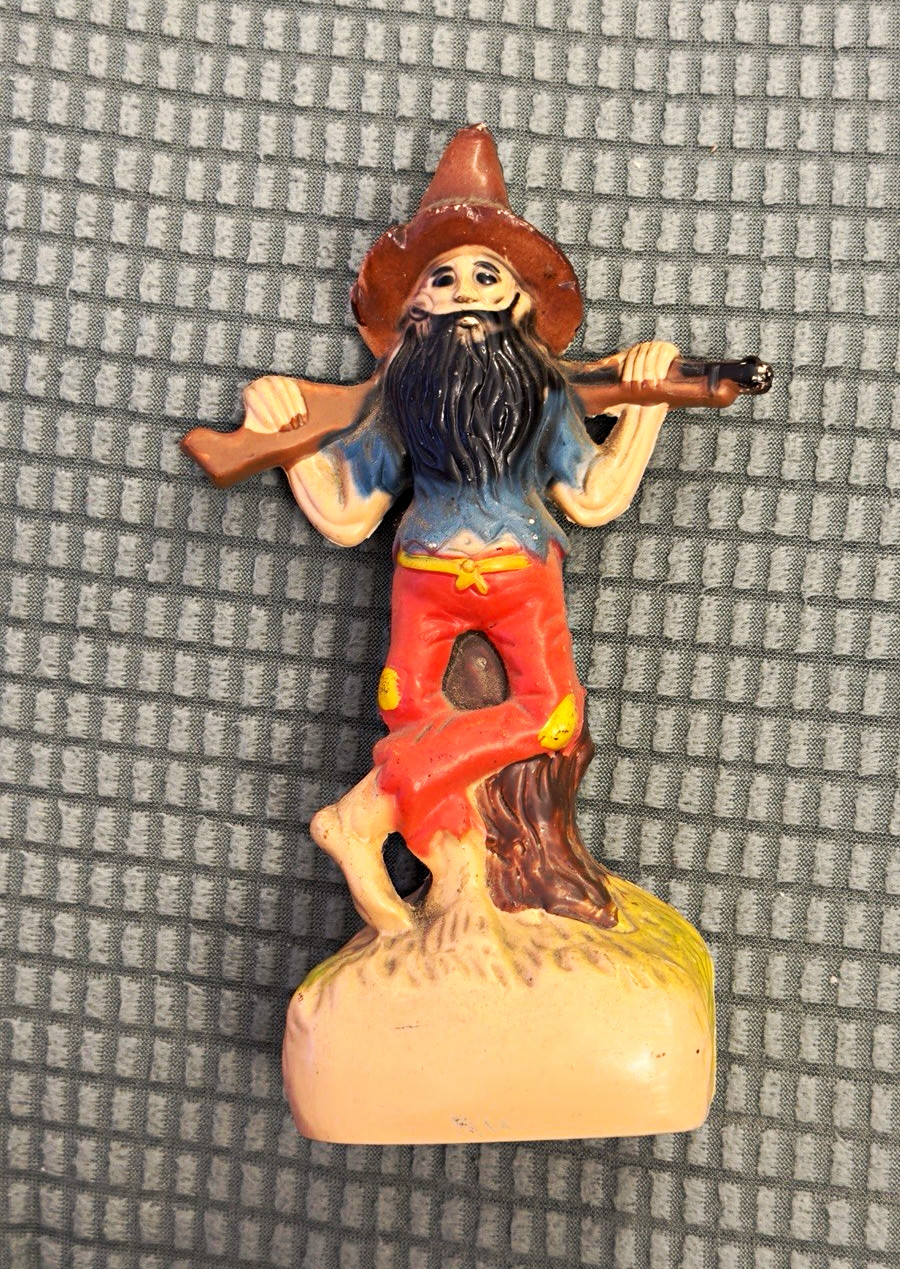 1960s Hillbilly Figure with Rifle, Hong Kong Blown Plastic Souvenir