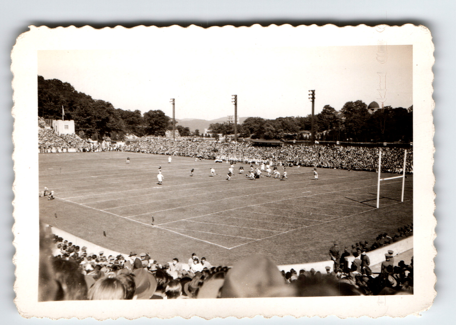 Photo College Football Game Military Uniforms Stadium Action Play Vintage 1950s