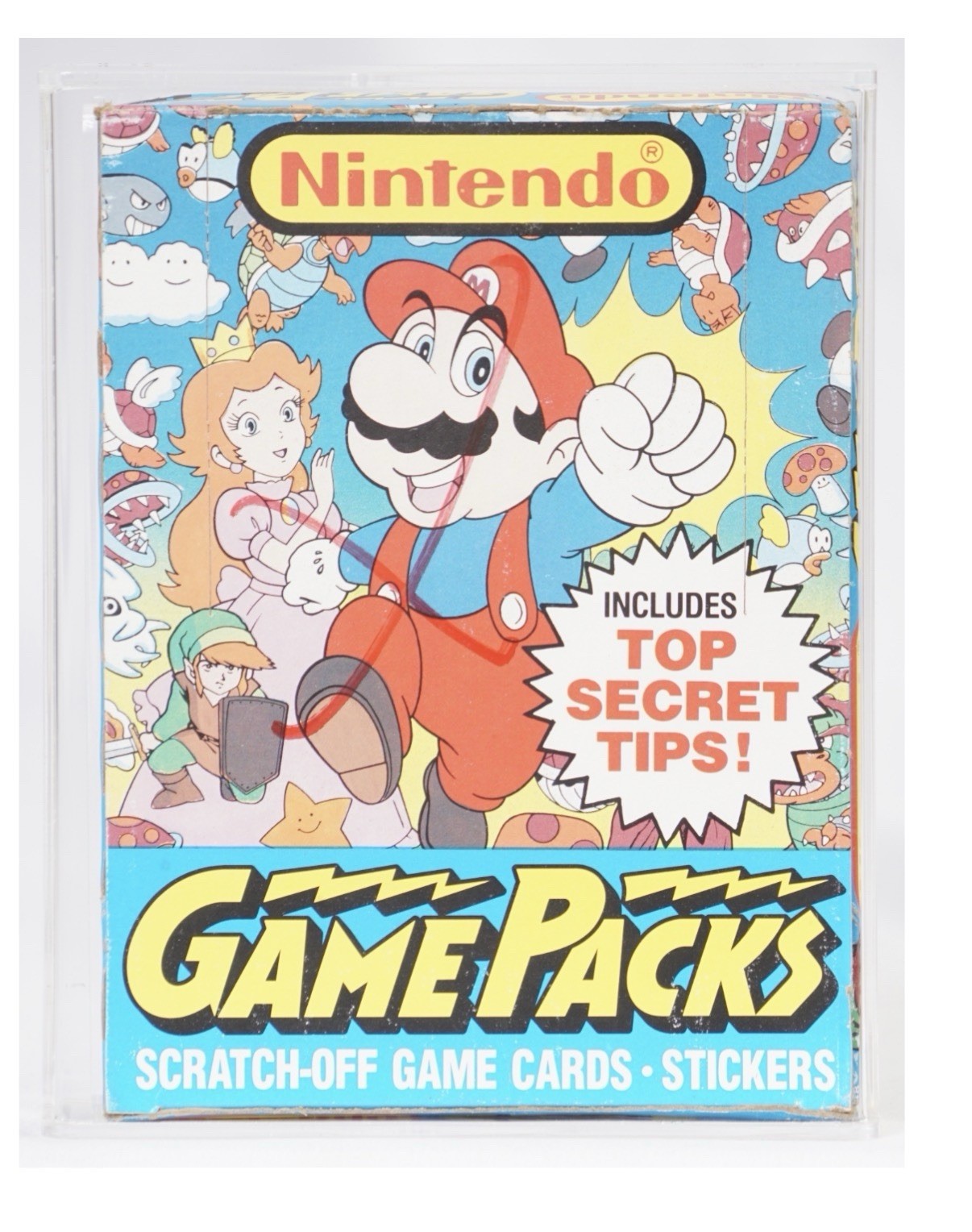 Nintendo Game Packs Vintage Card Box 48 Packs Topps 1989 CAS 7 Graded Sealed