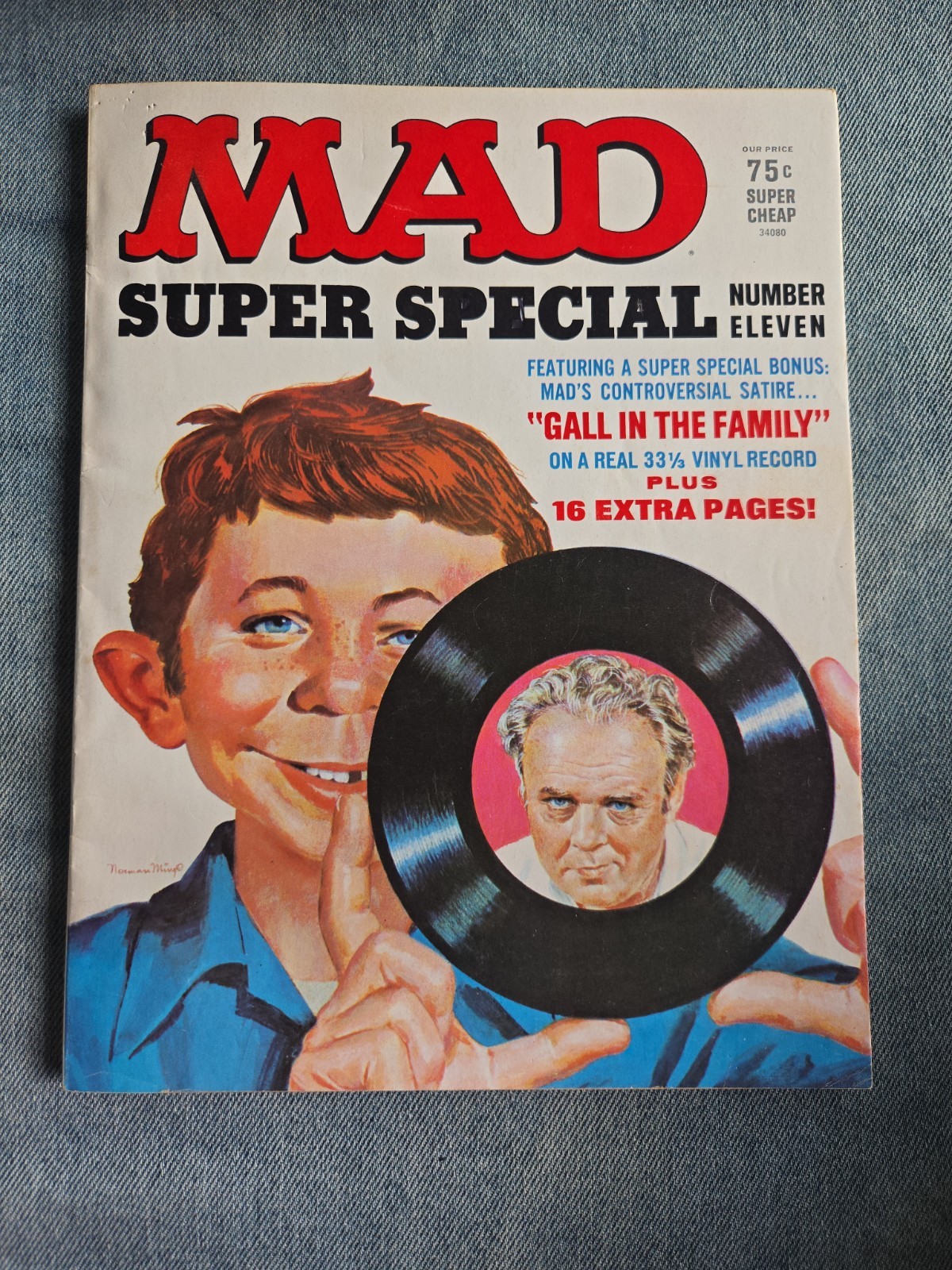 Mad Super Special #11 1973-Gall in the Family Archie  Bunker Rare WITH Record