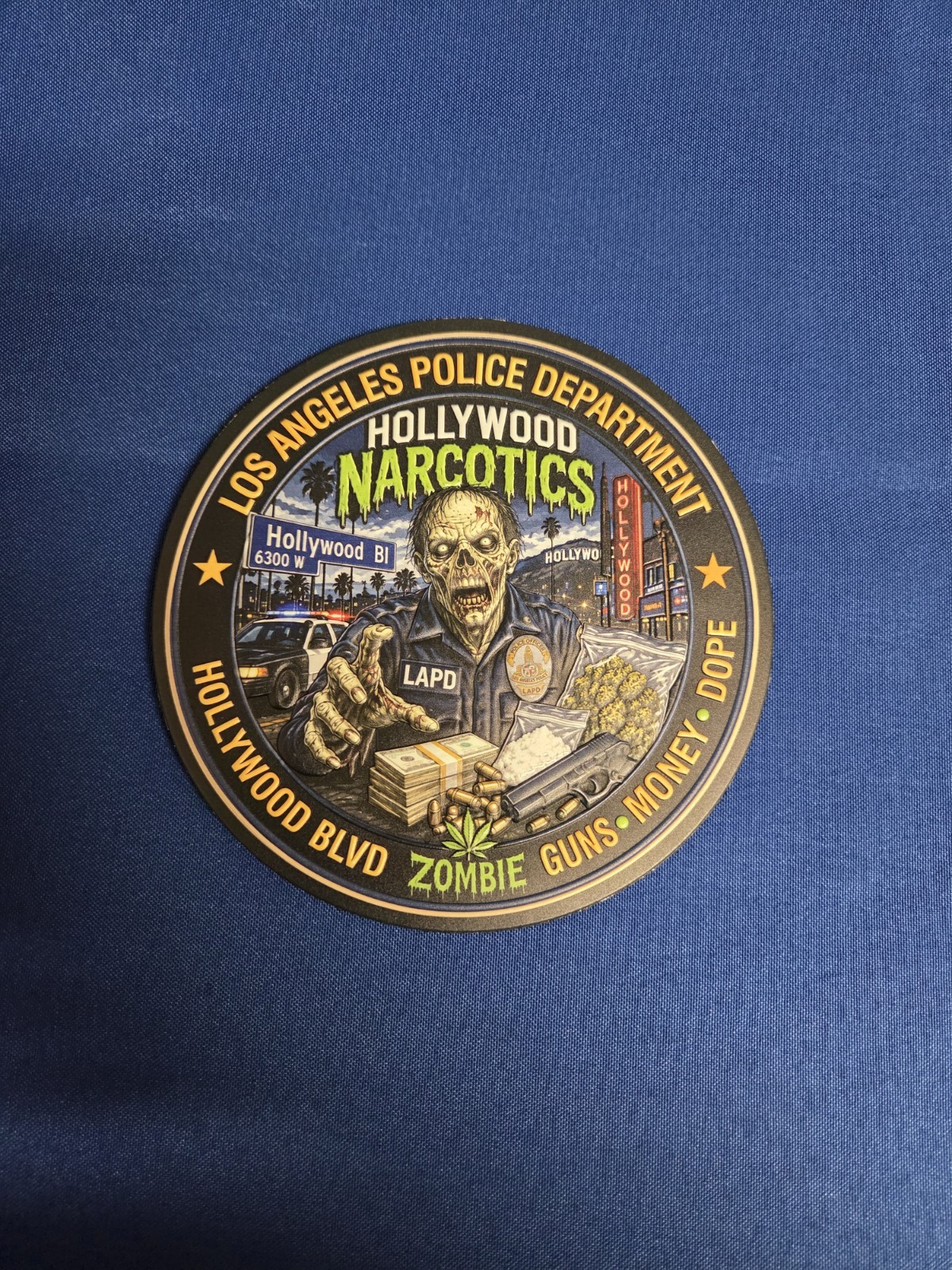 Los Angeles California Police Department Hollywood Division Narcotics Patch