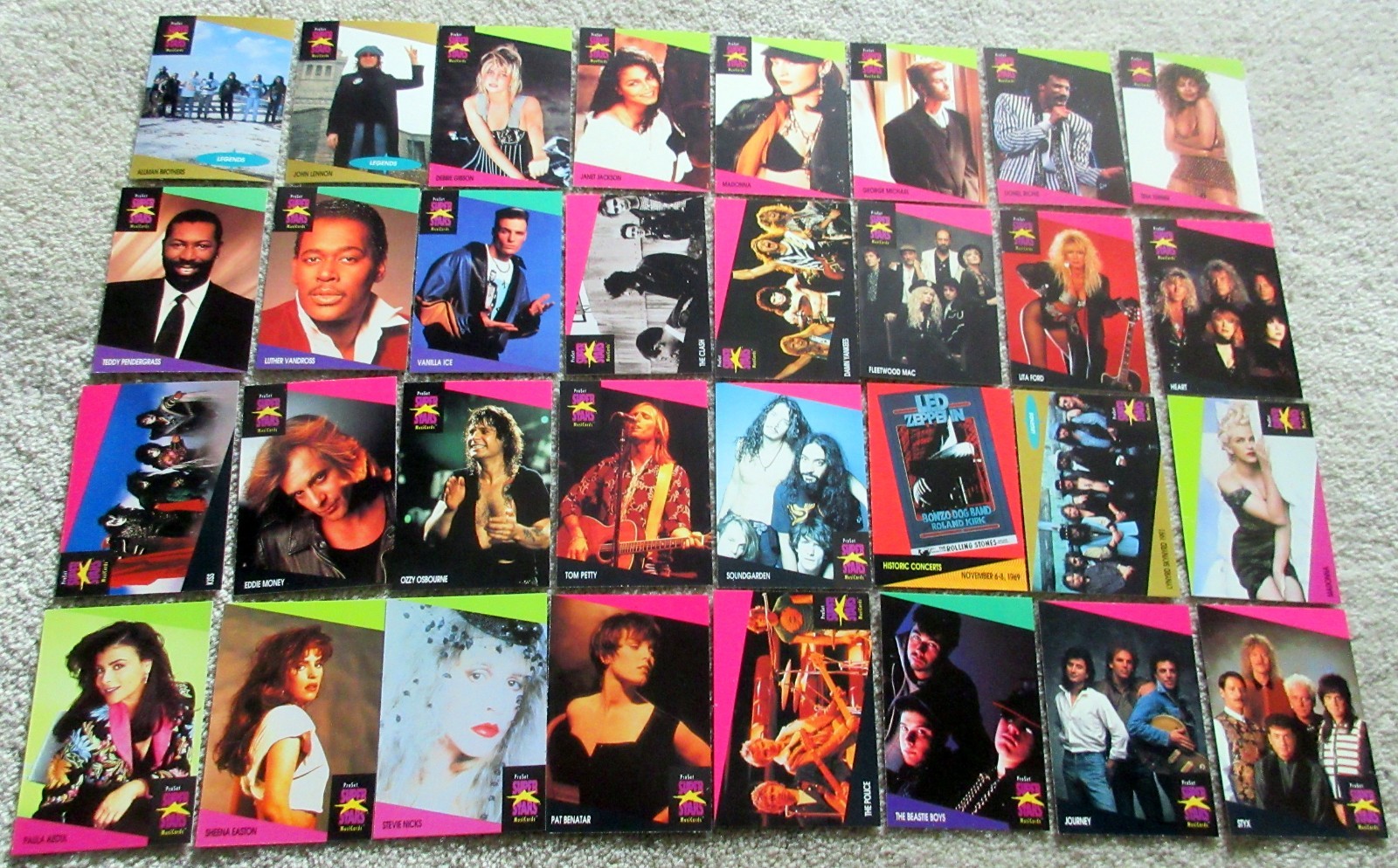 1991 Pop Rock Rap Music Cards Complete Set 340 RARE Journey Styx Pantera $$
