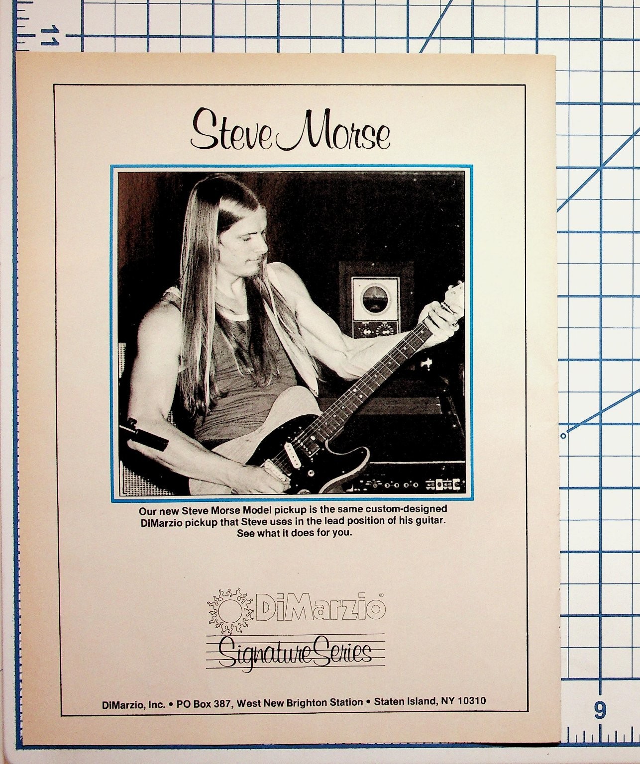 Steve Morse DiMarzio Guitar Pickup Signature Series Vintage Print Ad