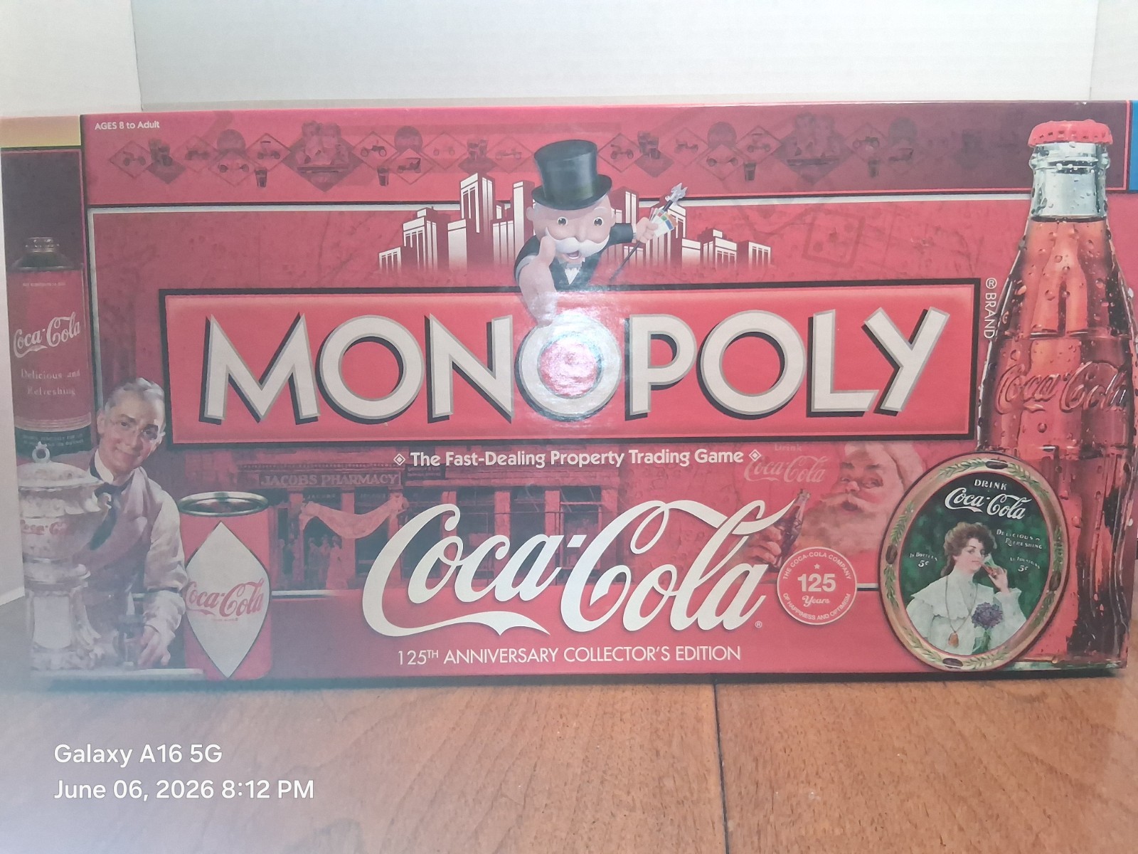 Coca-Cola Monopoly 125th Anniversary Collector’s Edition Board Game Ages 8+