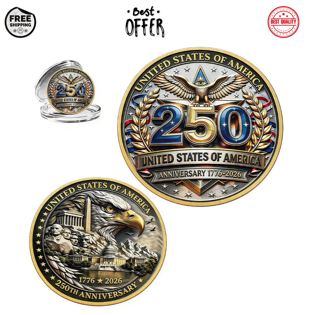 3PCS USA 250th Anniversary Coin 1776-2026 3D America 250 Merchandise 4th of July