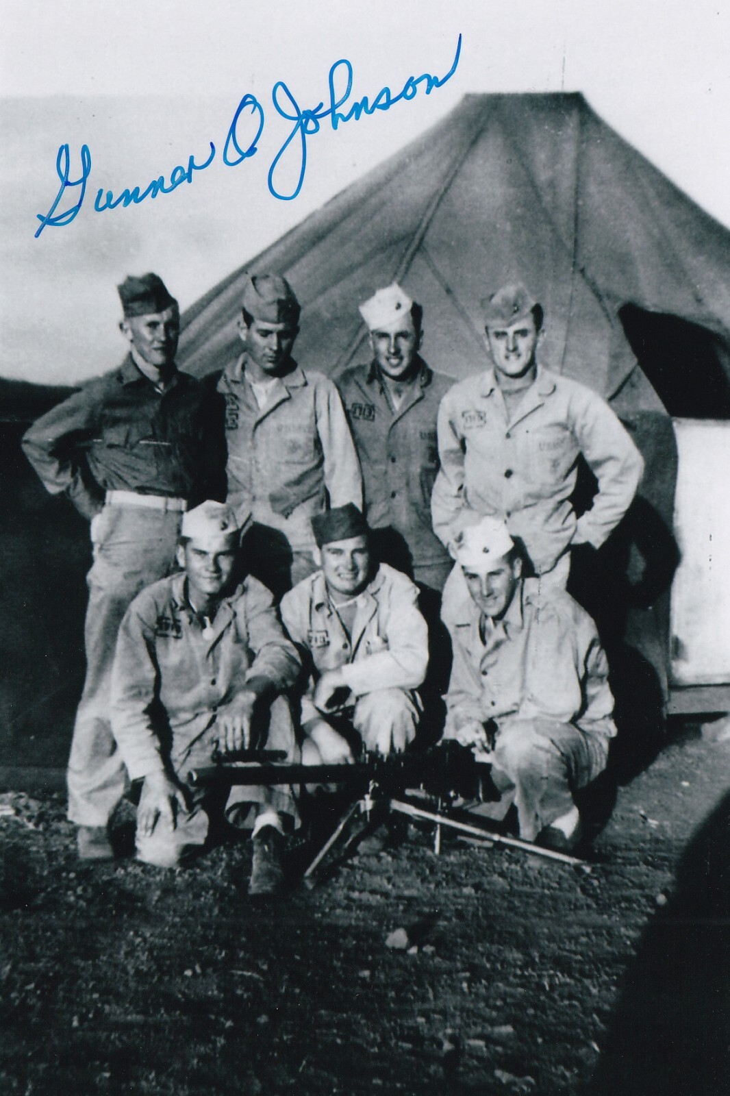 HBO The Pacific Gunner Johnson WWII Iwo Jima SIGNED 4x6 PHOTO AUTOGRAPHED