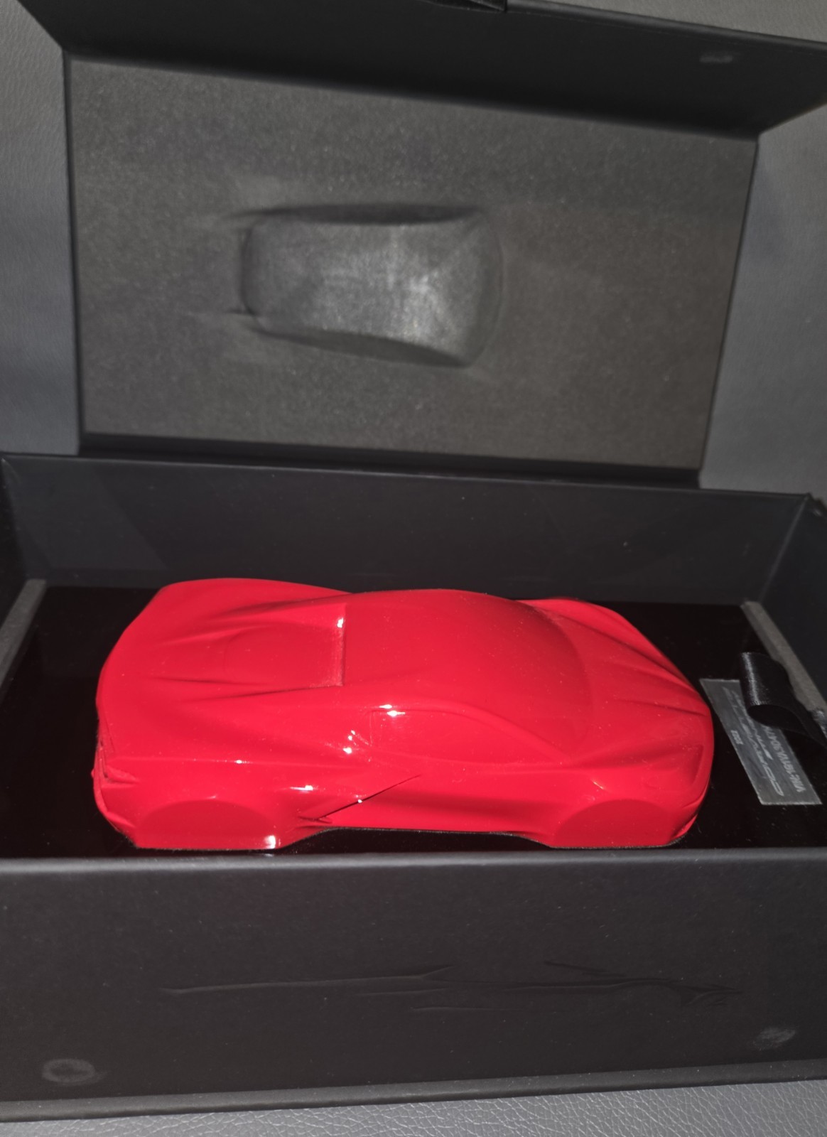 2023 Chevrolet Corvette Stingray C8 Speed Shape Model Torch Red VIN Plaque Box