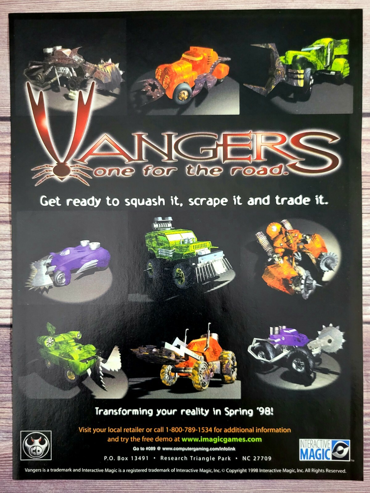 Vangers One For The Road PC Game 1998 Big Box Promo Ad Art Print Poster