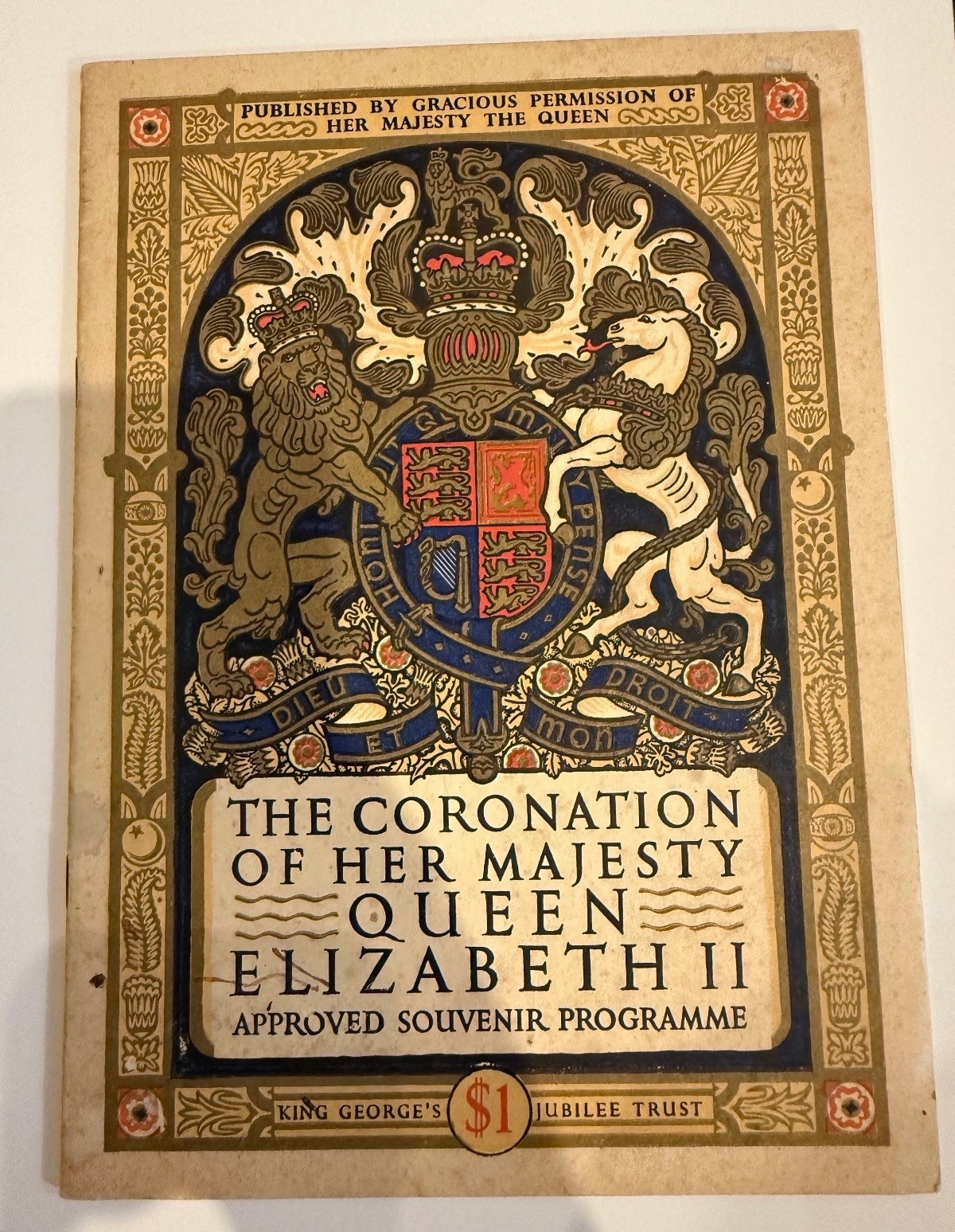 1953 Queen Elizabeth II Coronation Official Souvenir Program