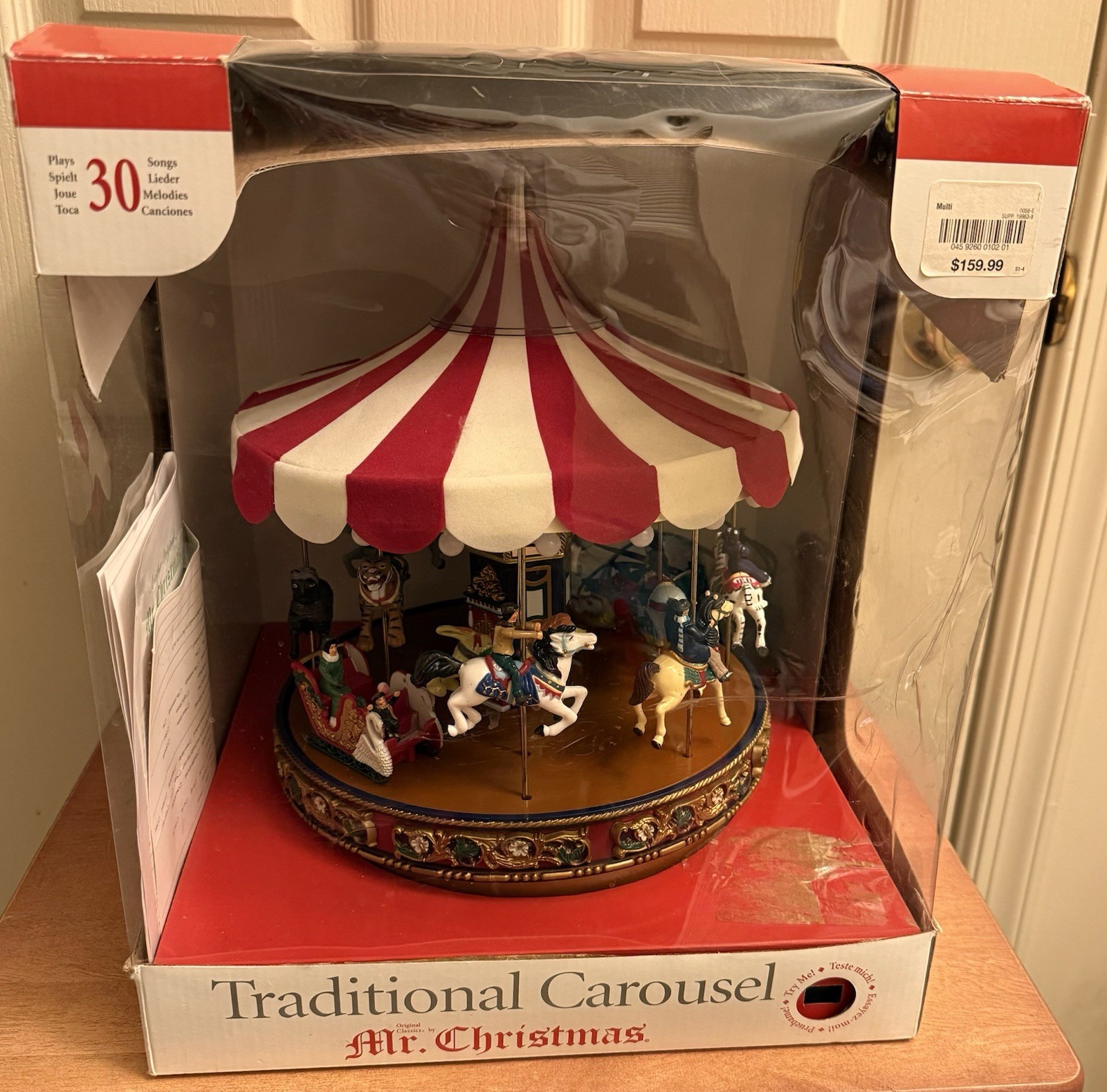 Vintage 2006 Mr. Christmas Traditional Carousel Tested EUC