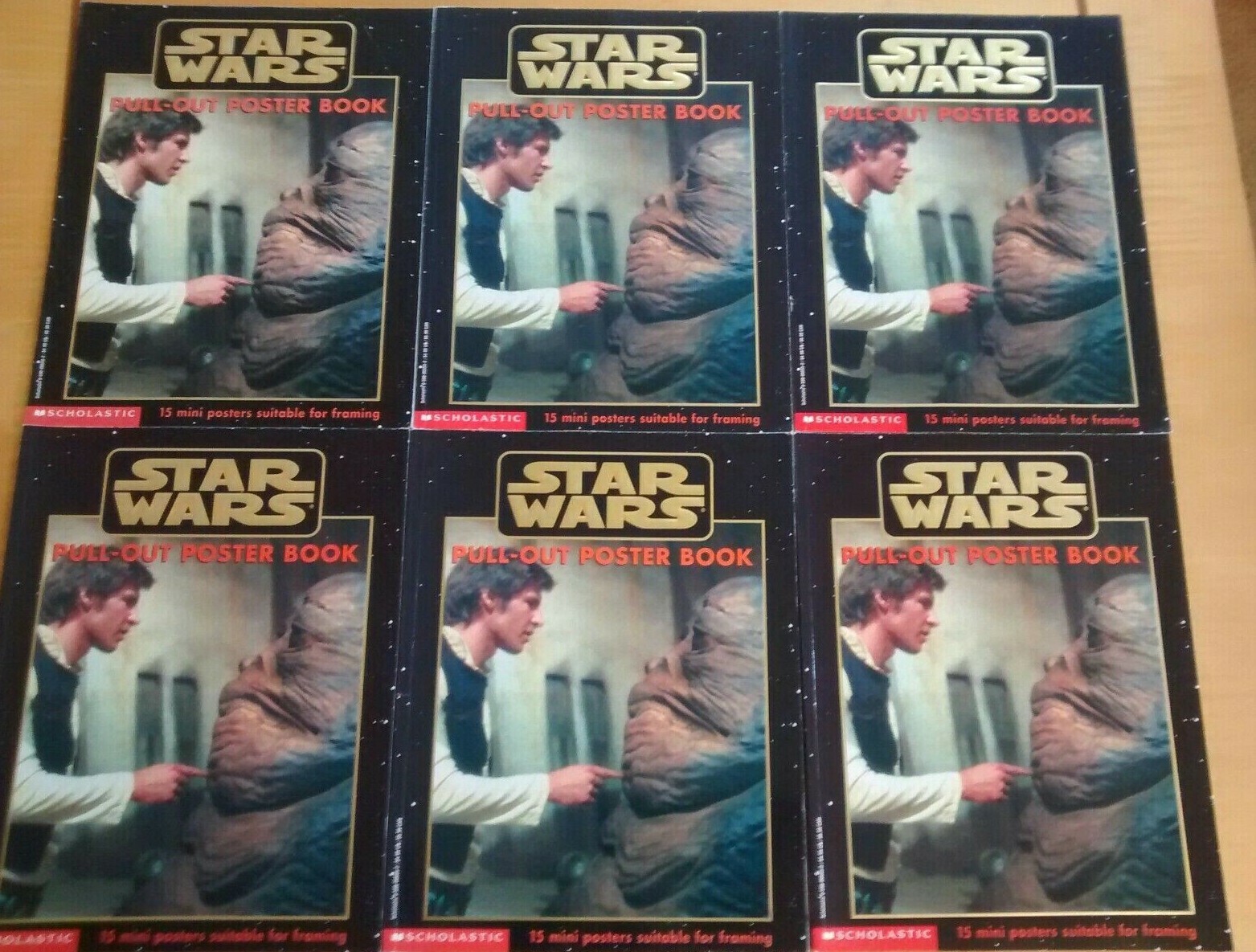 STAR WARS Mini Pull-Out Poster Books Original 1997 Scholastic LOT OF 6