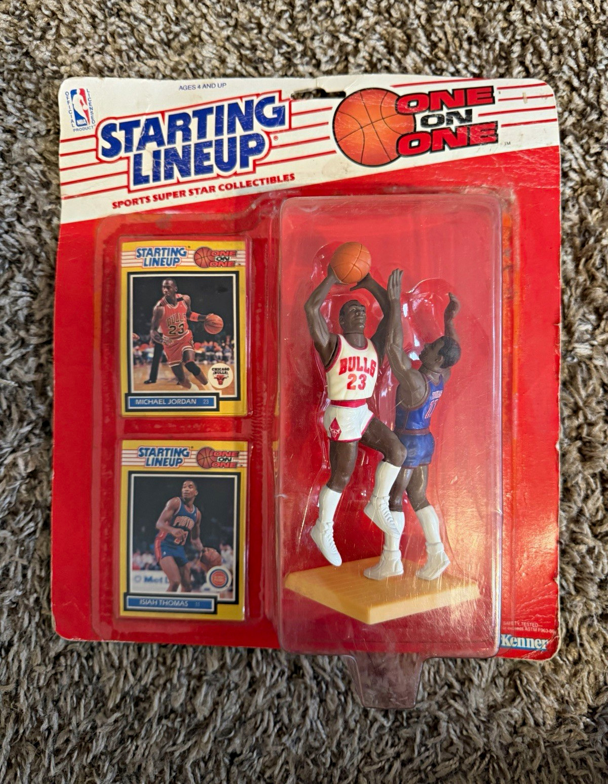 Kenner Starting Lineup One on One Jordan vs Thomas Figures w/ Cards