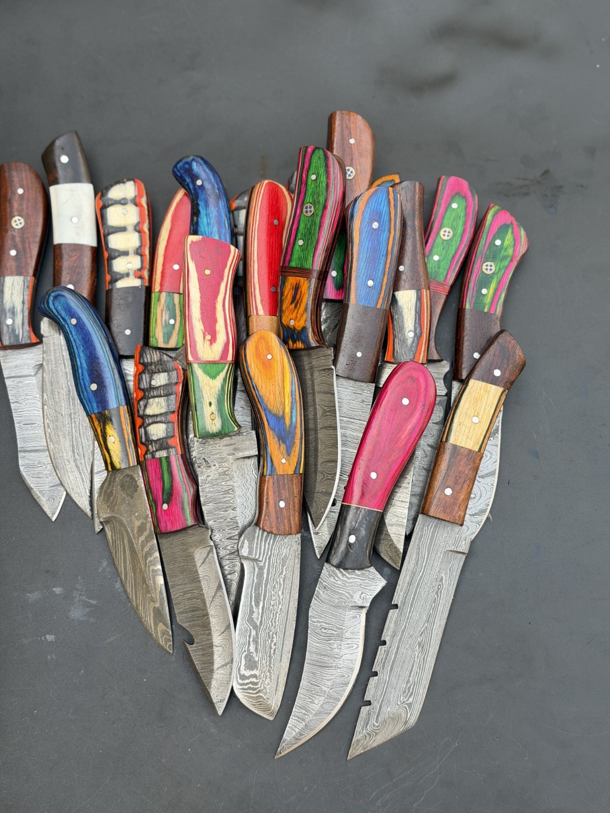 8'' LOT OF 20 HANDMADE DAMASCUS STEEL HUNTING SKINNER KNIFE USA's Duty Paid