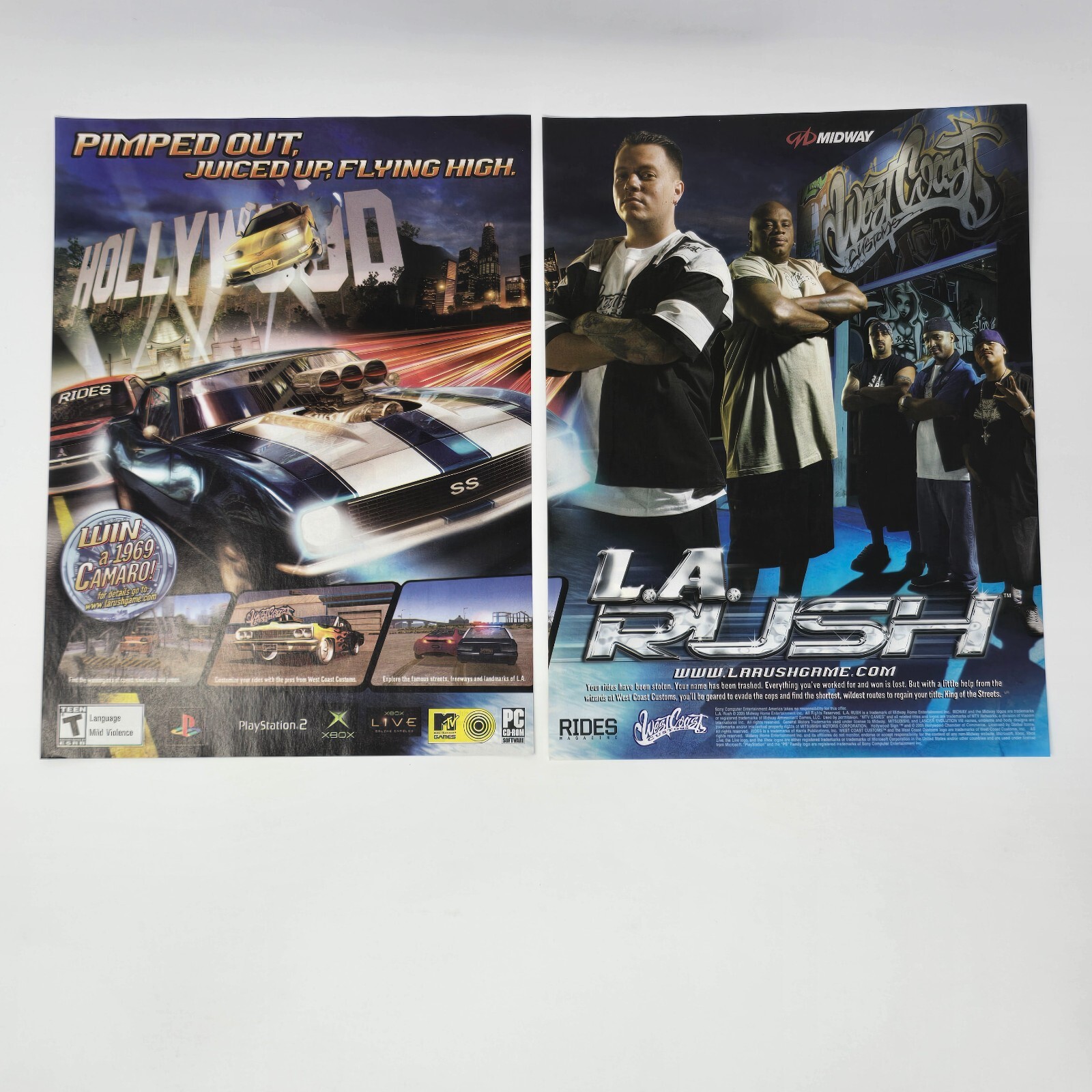 L.A. Rush PlayStation 2 PS2 Microsoft Xbox PC Pimped Print Ad/Poster Promo Art
