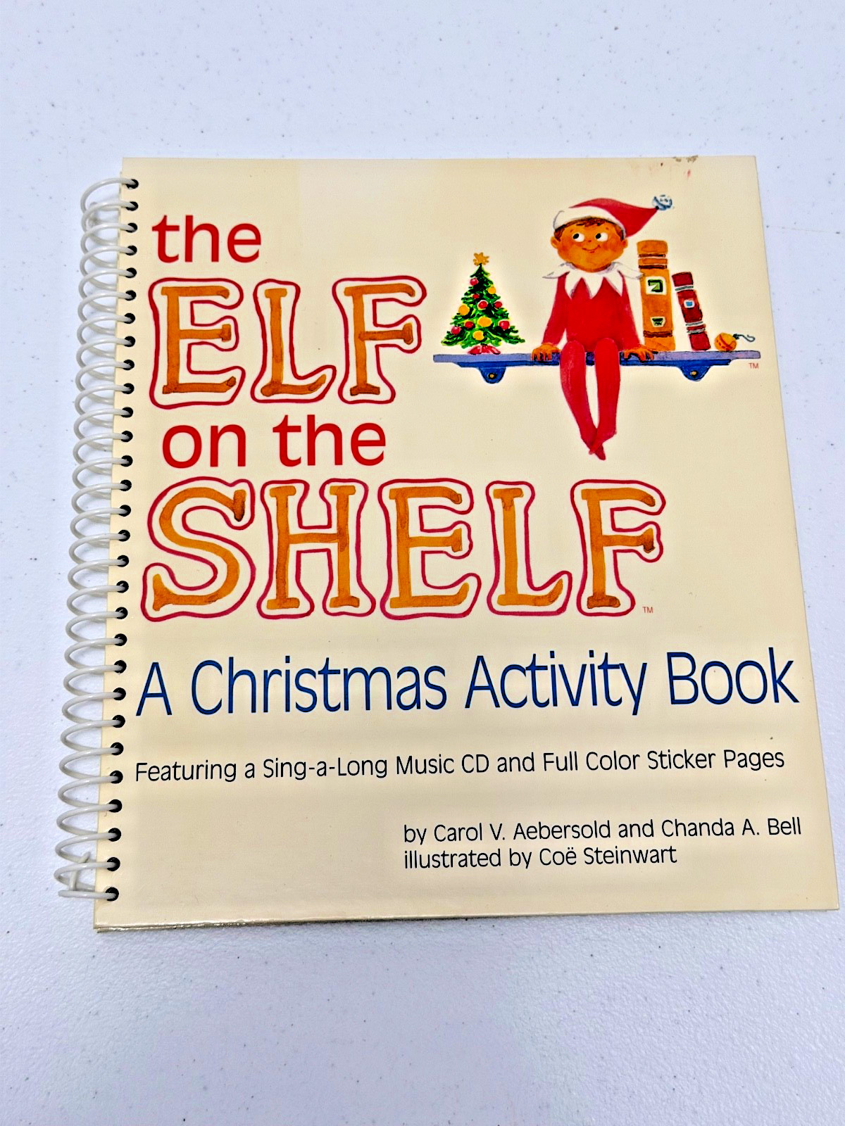ELF ON THE SHELF A CHRISTMAS ACTIVITY BOOK SING A LONG CD FULL COLOR NEW
