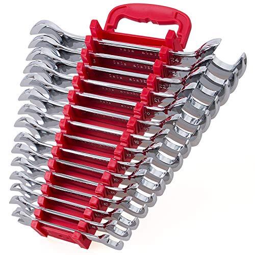15piece Premium Angle Head Open End Wrench Set Chrome Vanadium Steel Mirror Chro