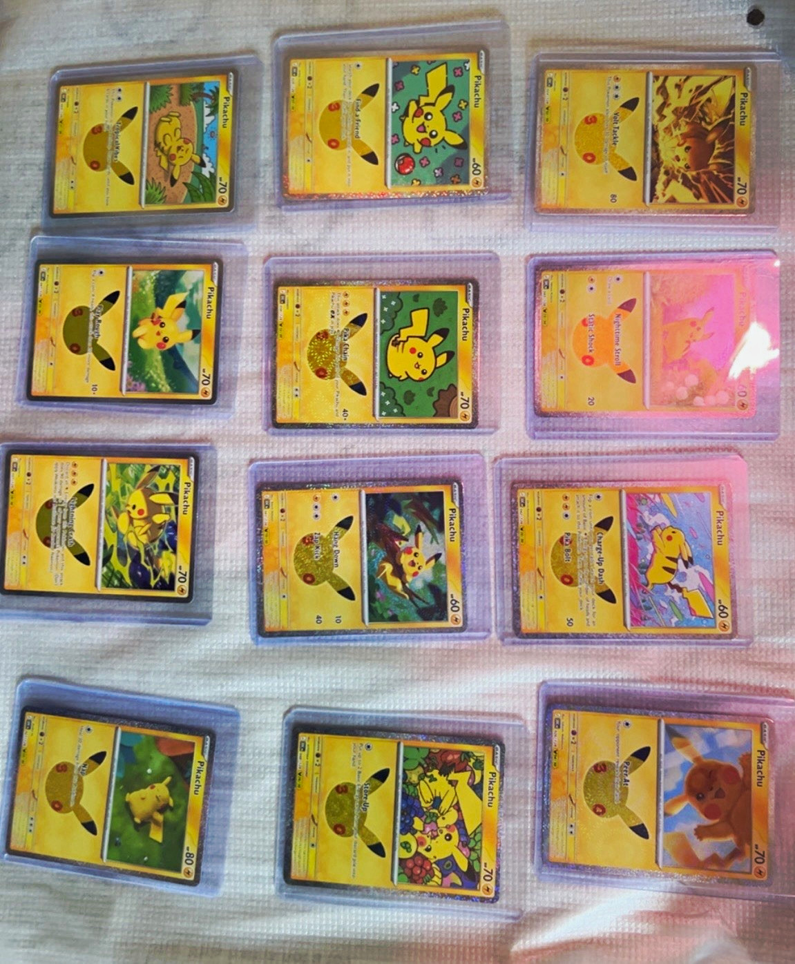Pokémon Trading Card Game Pikachu Non-Sport Trading Card Lot, 11 Cards
