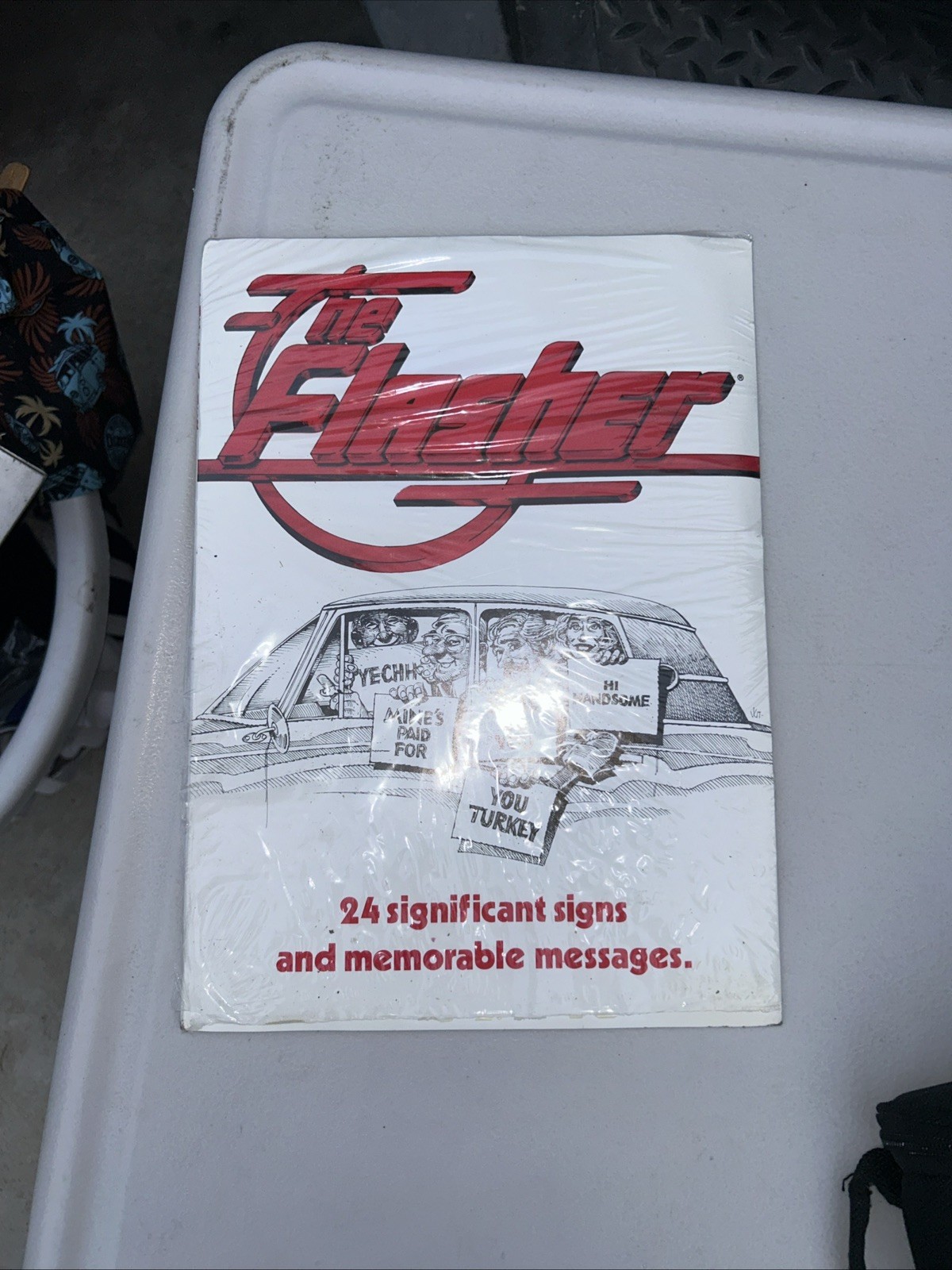 Rare “The Flasher” 24 Vintage Car Communication Signs 1976 Anti Road Rage - NEW