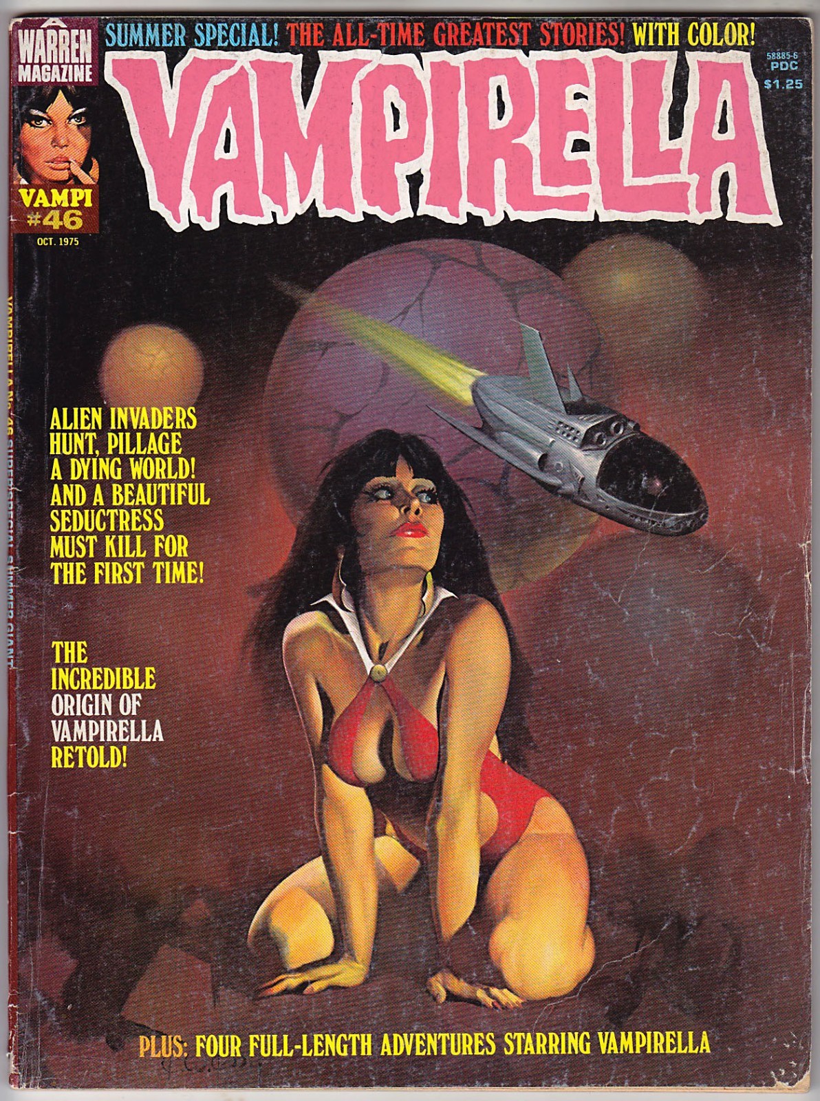 Vampirella #46, Warren 1975, Ken Kelly, José González, Archie Goodwin FVF 7.0