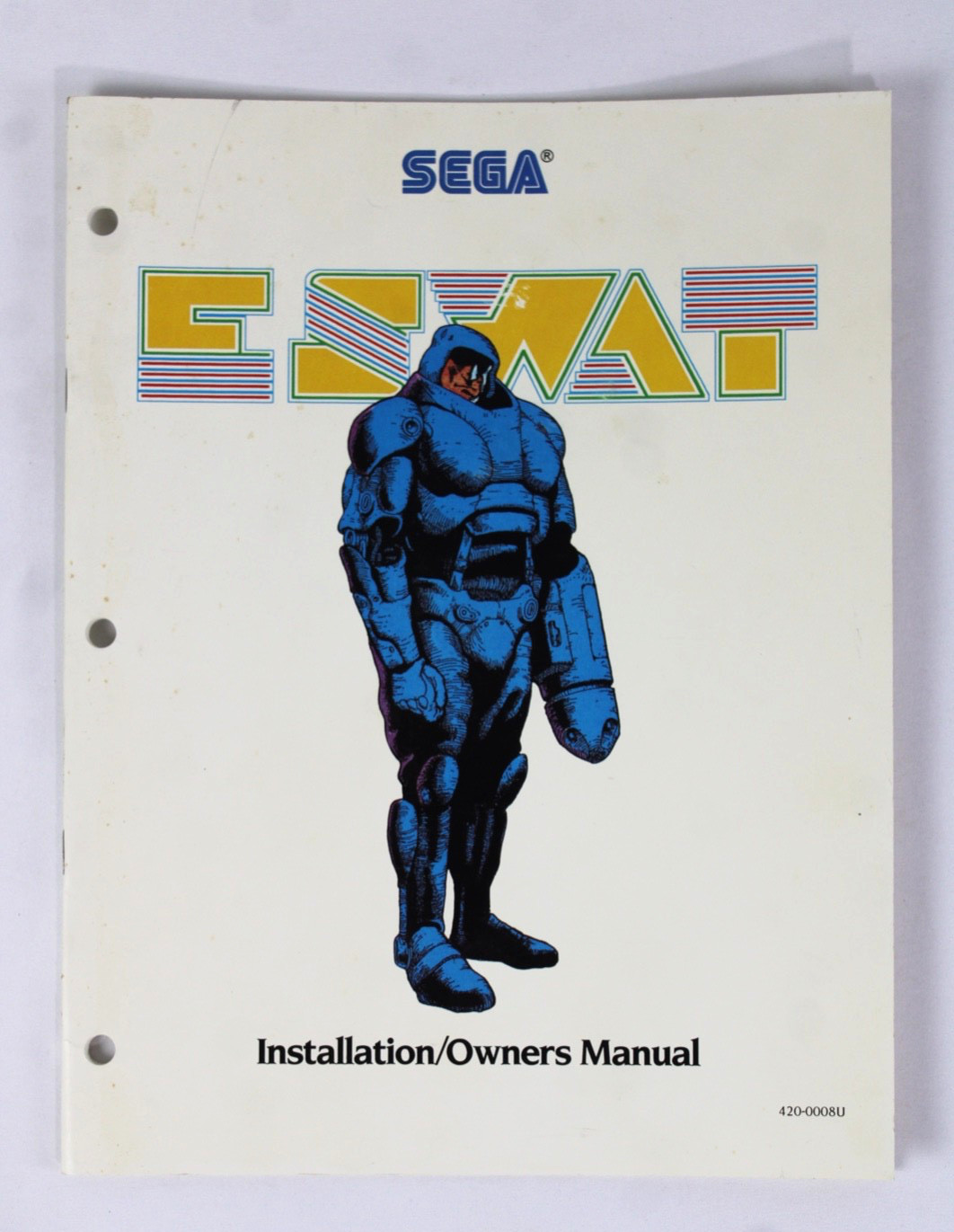Sega Eswat Arcade Game Installation / Owner's Manual