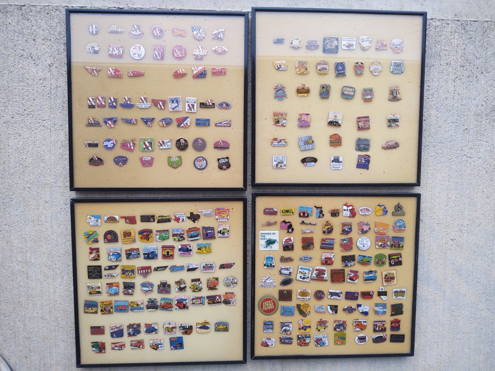 Lot of 225 + Vintage Metal Hat Lapel Pins NSRA STREET RODS HOT ROD Car Culture 