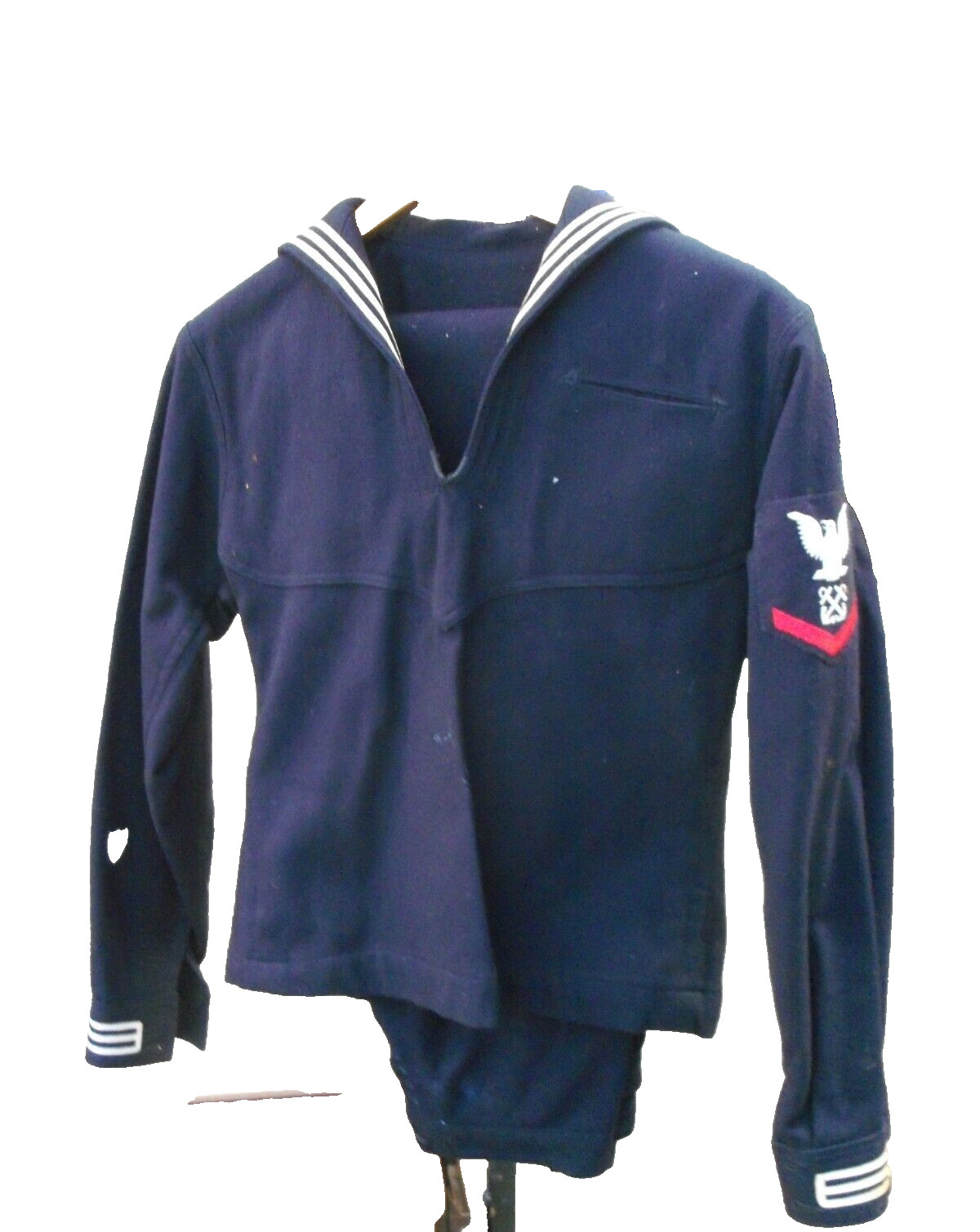 VTG 1960s US NAVY MEN\'S WOOL MEN\'S SERVICE DRESS BLUE CRACKER JACK UNIFORM SET