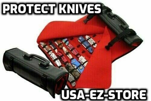 🔥 Professional 50 Folding Pocket Knife Roll Collection Storage Display Case New