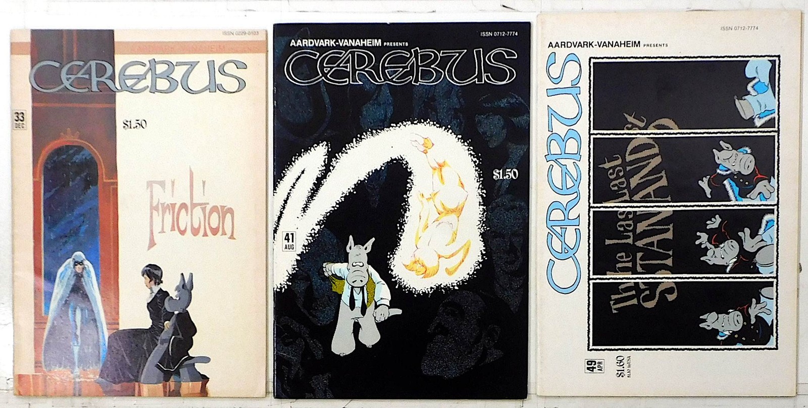 Cerebus Lot of 3 #33, 41, 49 (1981) Aardvark-Vanaheim 1st Print Comic Books