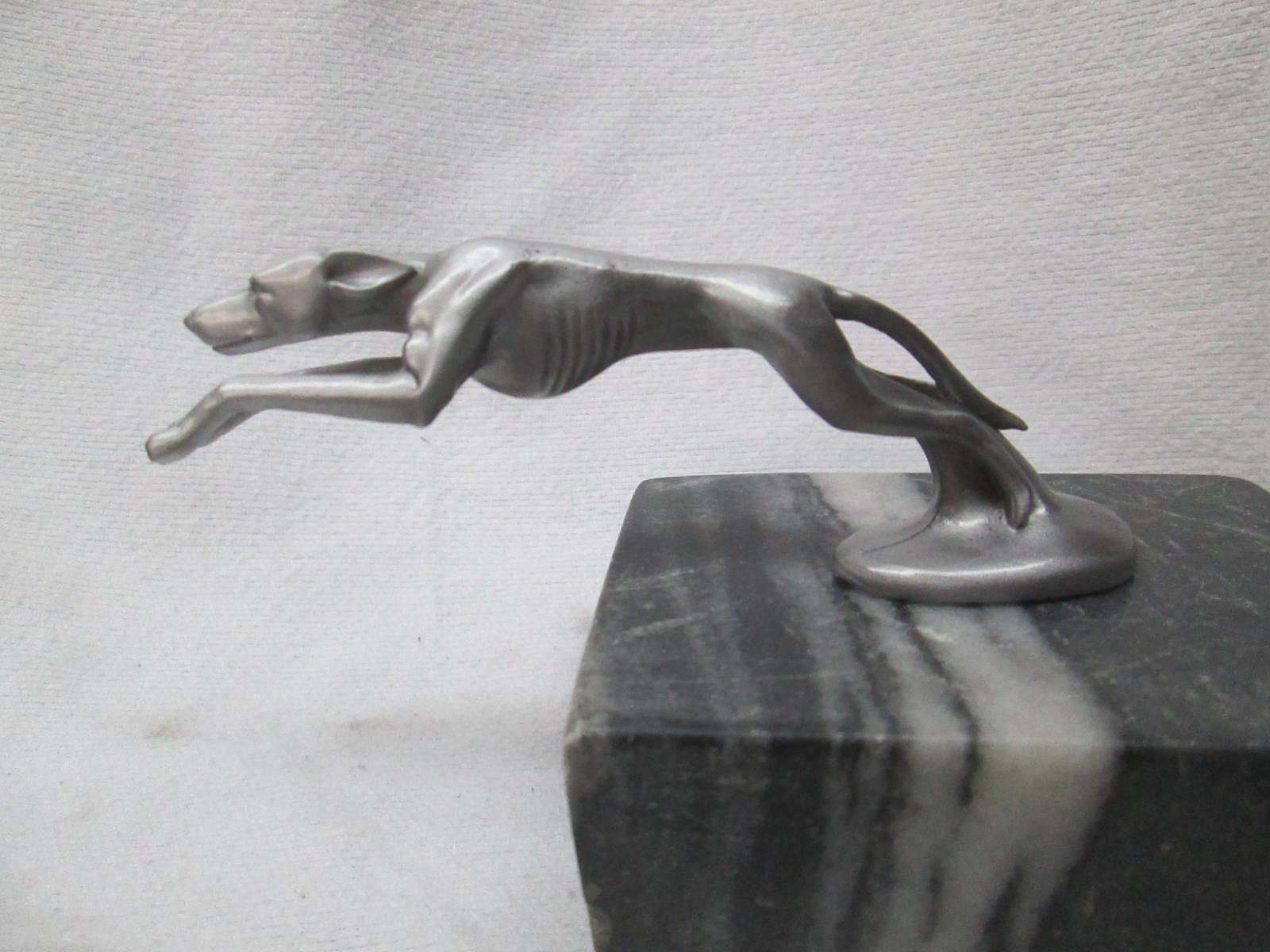 vintage lincoln greyhound dog  ratrod hotrod car hood ornament 