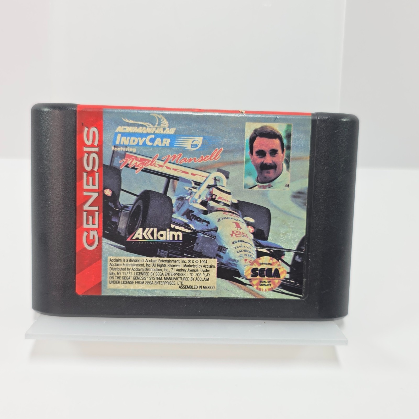 B2G1 Free Newman Haas IndyCar Nigel Mansell Sega Genesis Cart Cleaned Tested VG