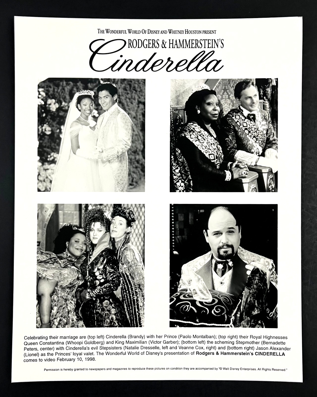 1998 Cinderella Brandy Whoopi Goldberg Montalban Vintage Movie Press Photo