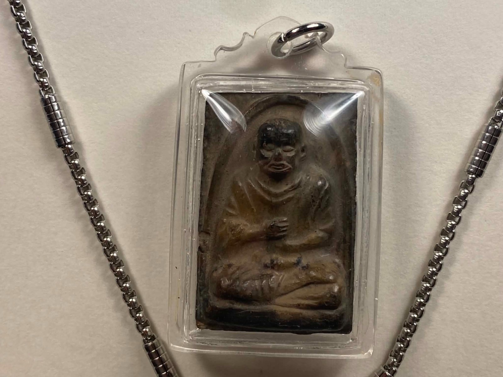 Old Thai Sitting Buddha Amulet with a New 24\